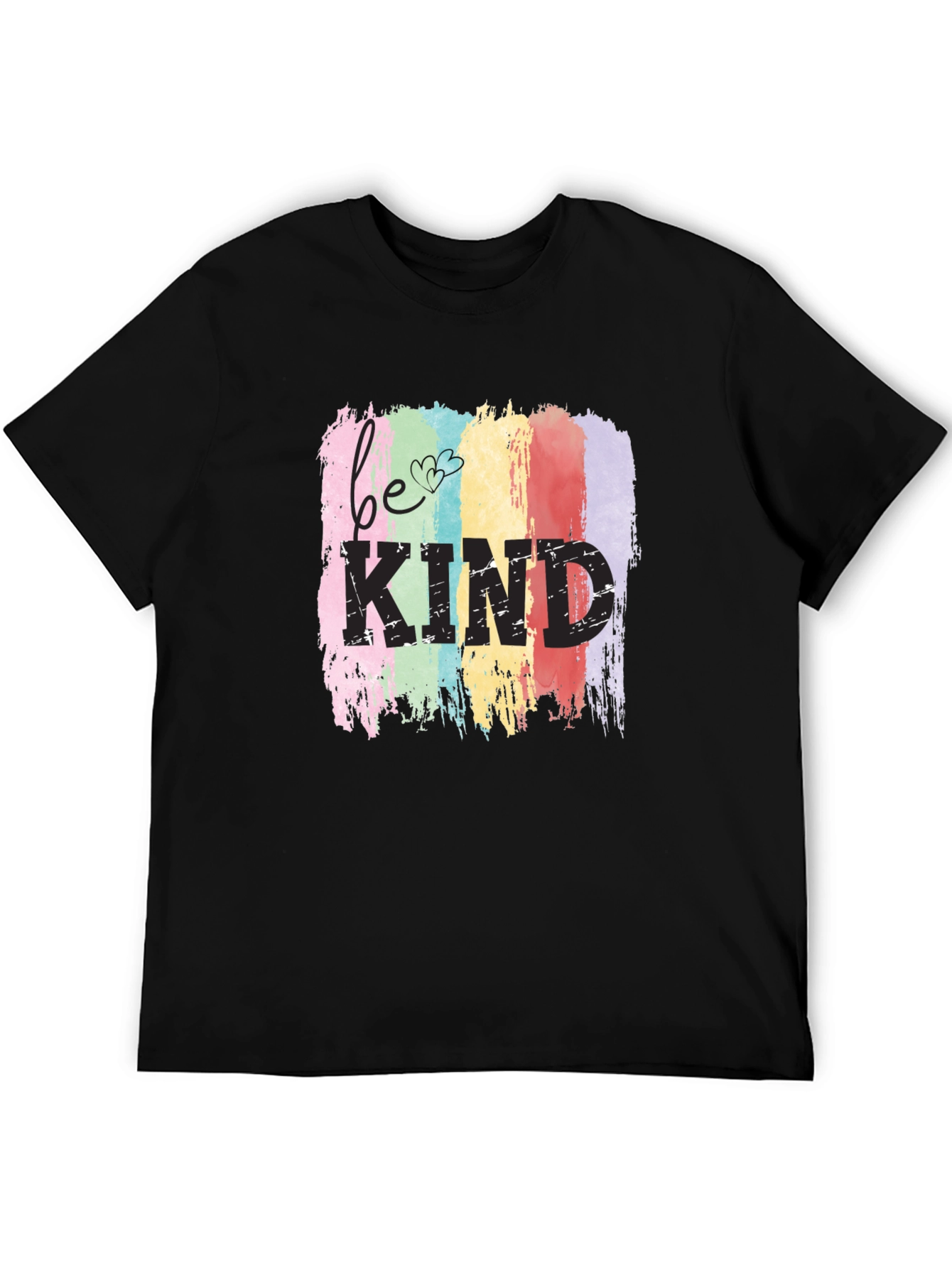 Black Be Kind Rainbow T-Shirt - Positive Message Tee view 5