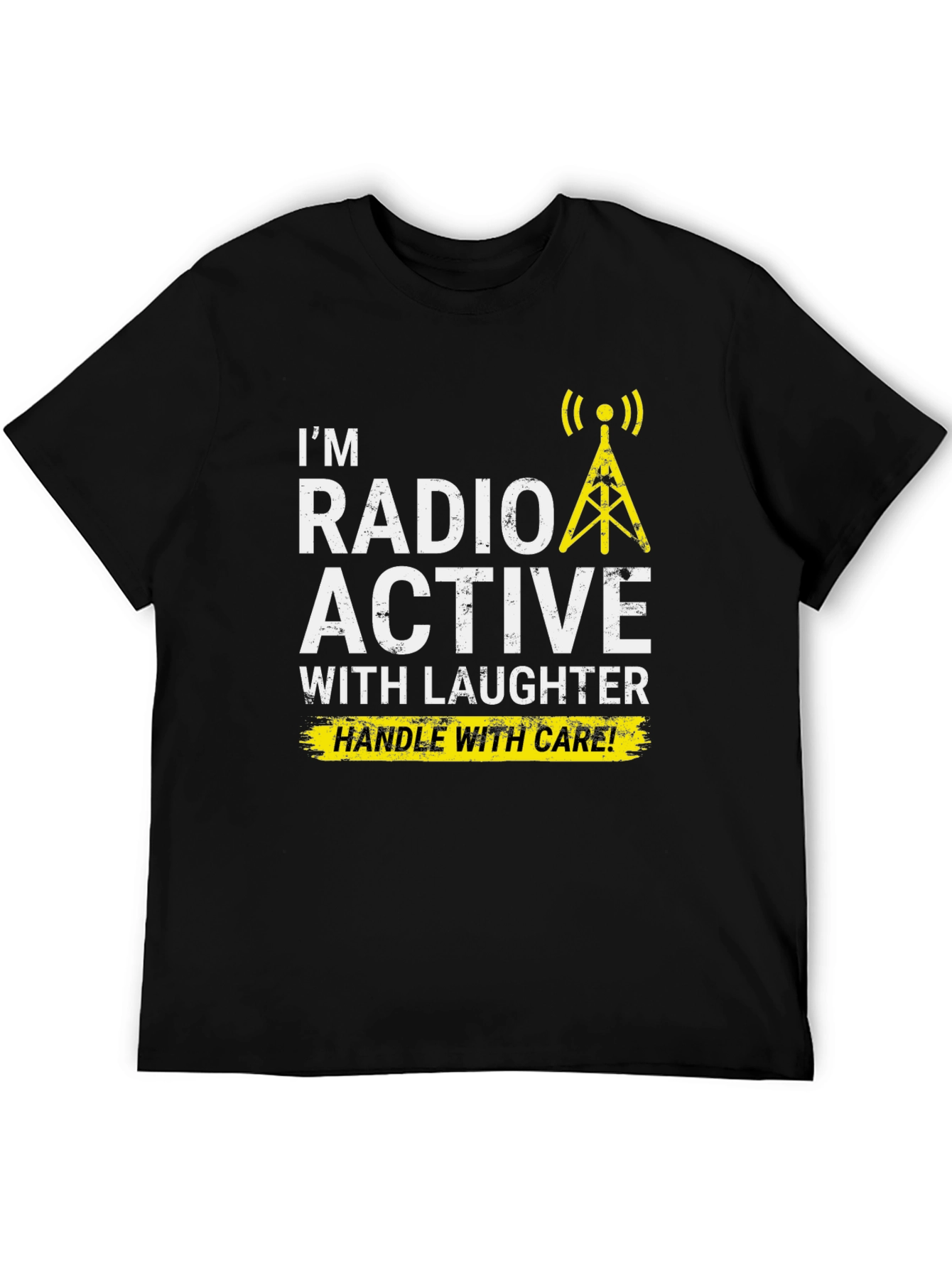 Black Radioactive Laughter Graphic Tee - Handle with Care! view 5