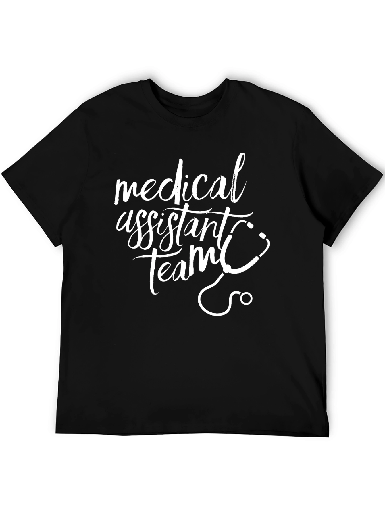 Black Medical Assistant Team T-Shirt - Stylish Healthcare Apparel view 5