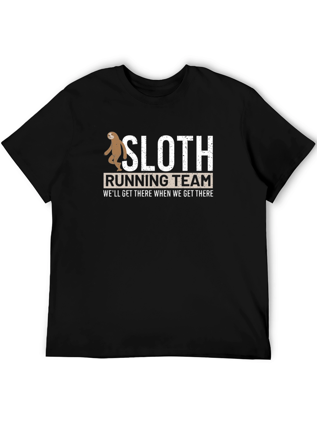 Black Sloth Running Team T-Shirt - Funny, Relaxed Fit view 5