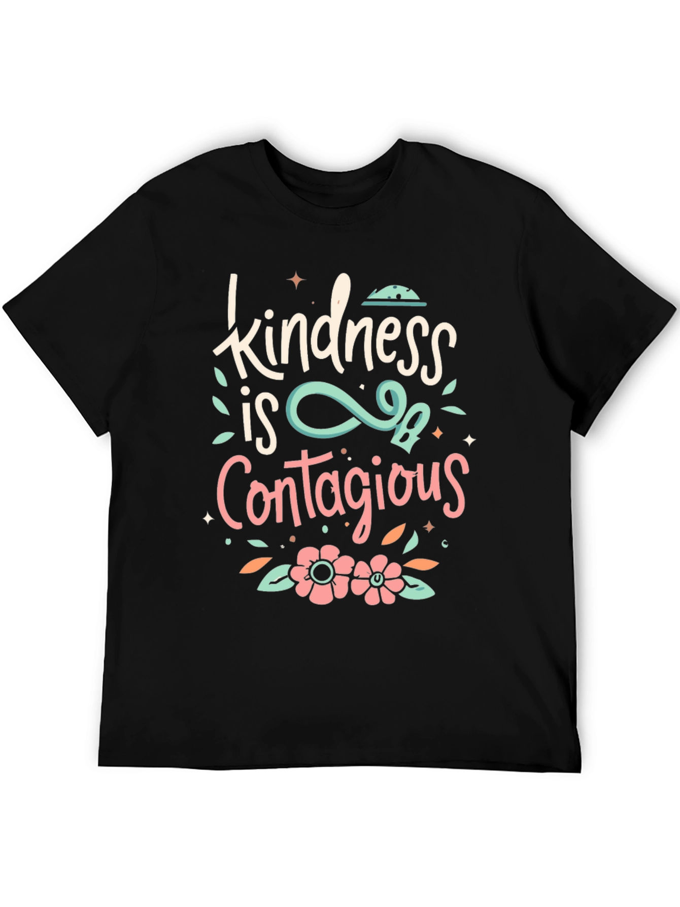 Black Kindness is Contagious Graphic Tee view 5