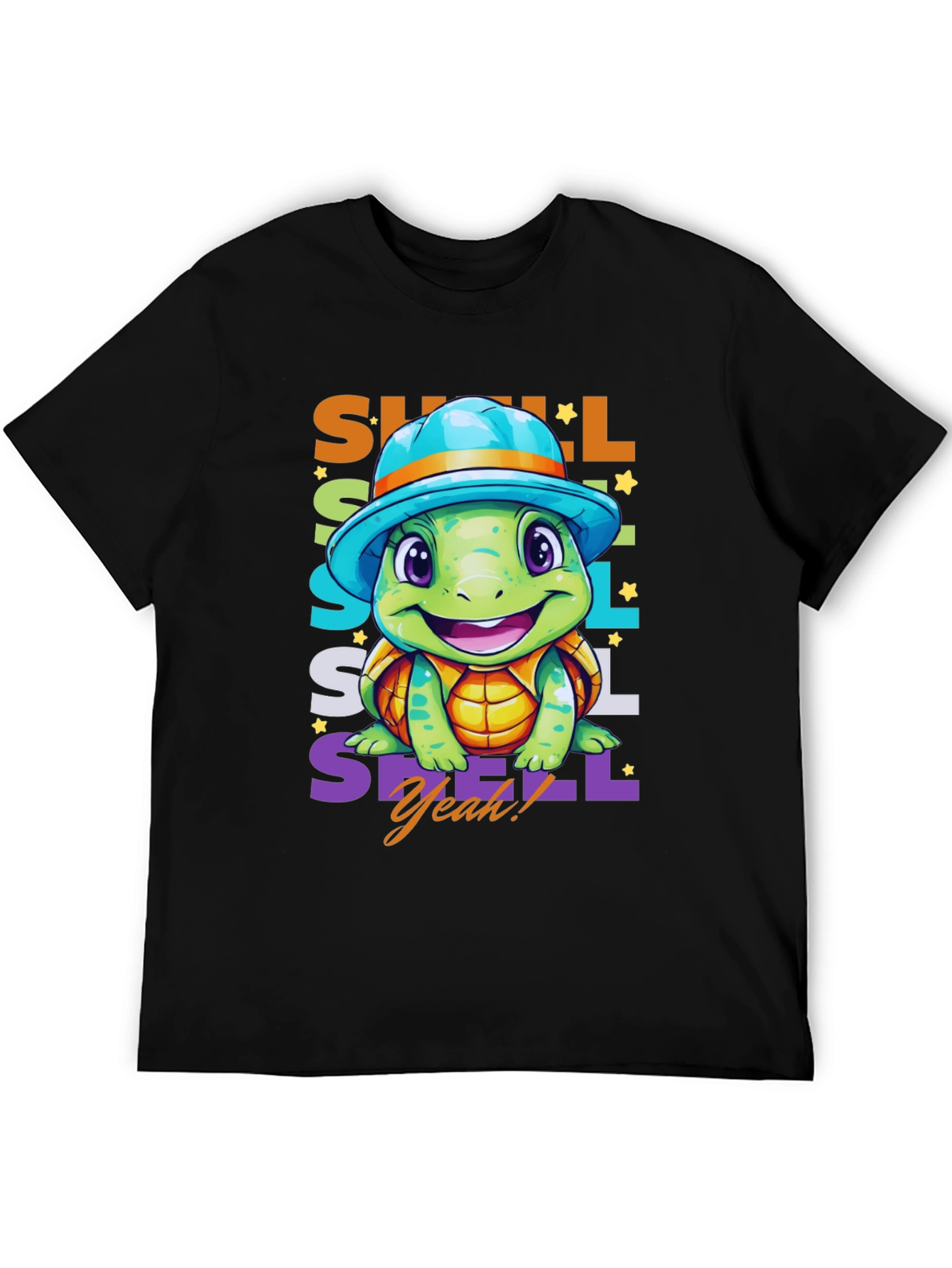 Black Cute Turtle T-Shirt - Shell Yeah! view 5