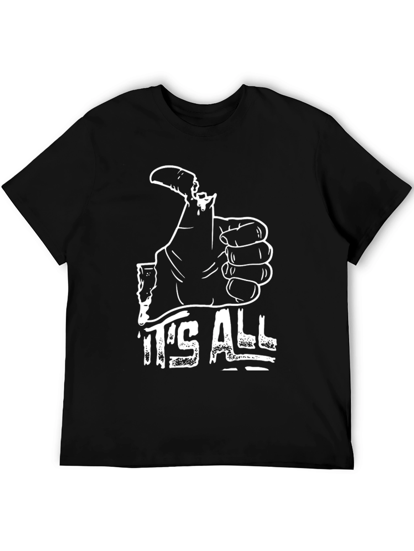 Black It's All Good Graphic T-Shirt view 5