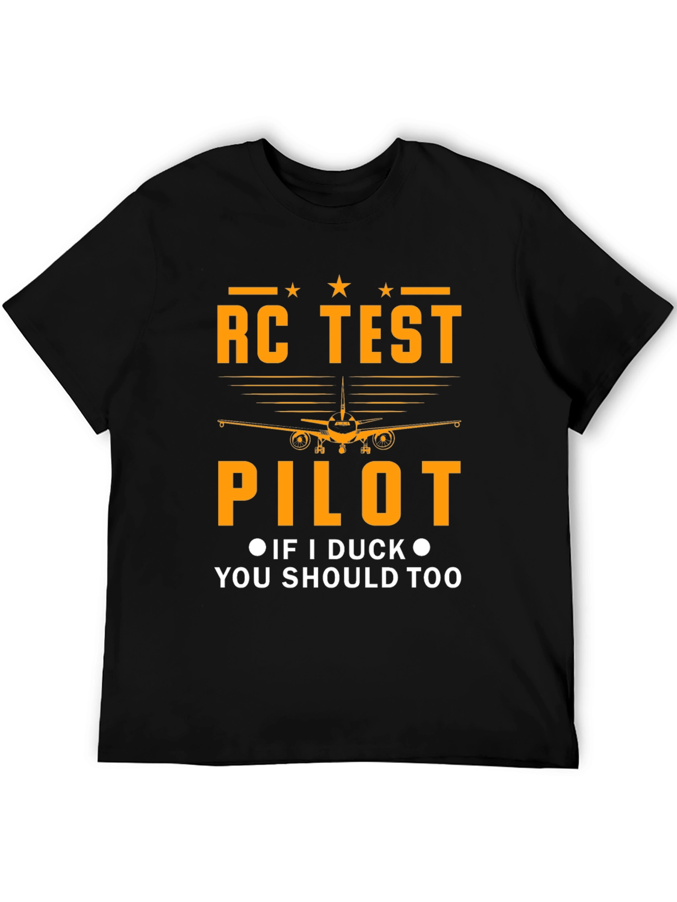 Black RC Test Pilot Graphic T-Shirt view 5