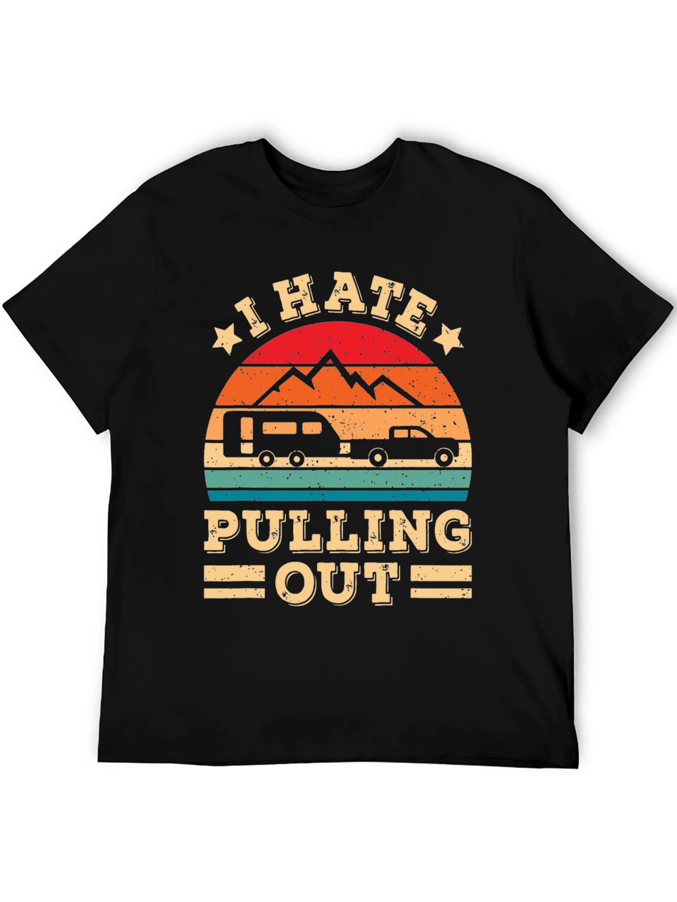 Black I Hate Pulling Out Camping T-Shirt view 5