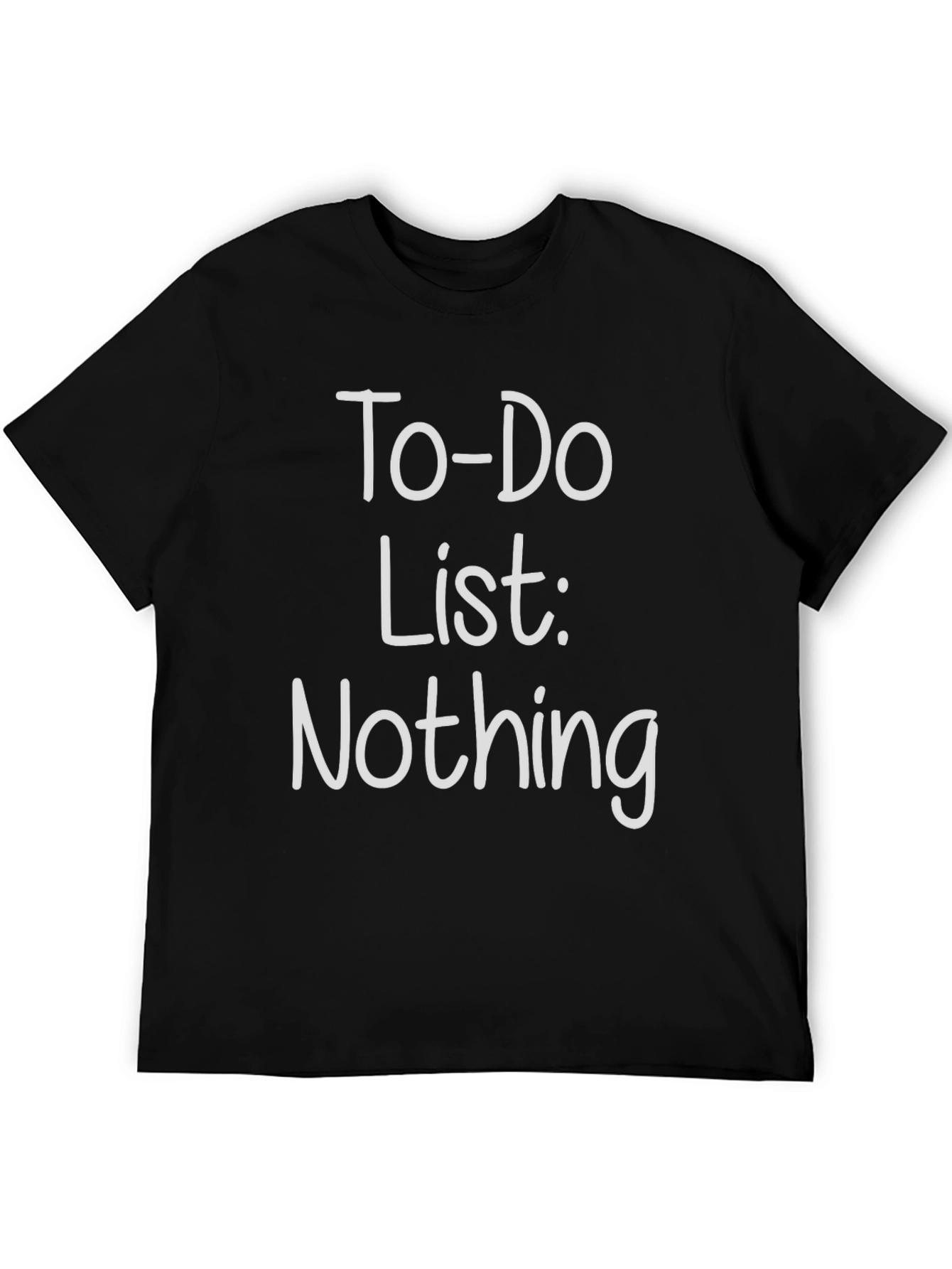 Black To-Do List: Nothing - Graphic Tee view 5