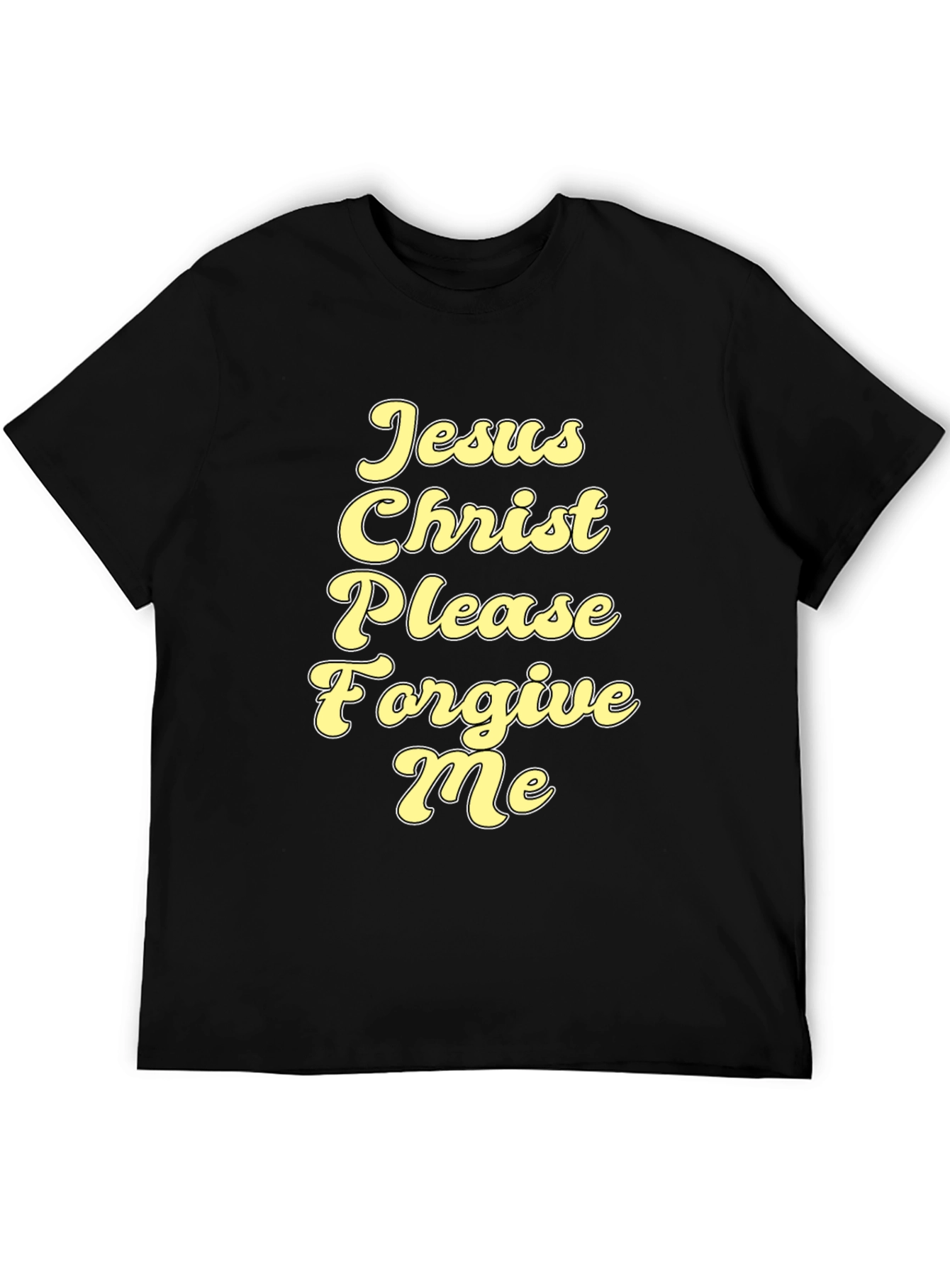 Black Jesus Christ Please Forgive Me Graphic Tee view 5