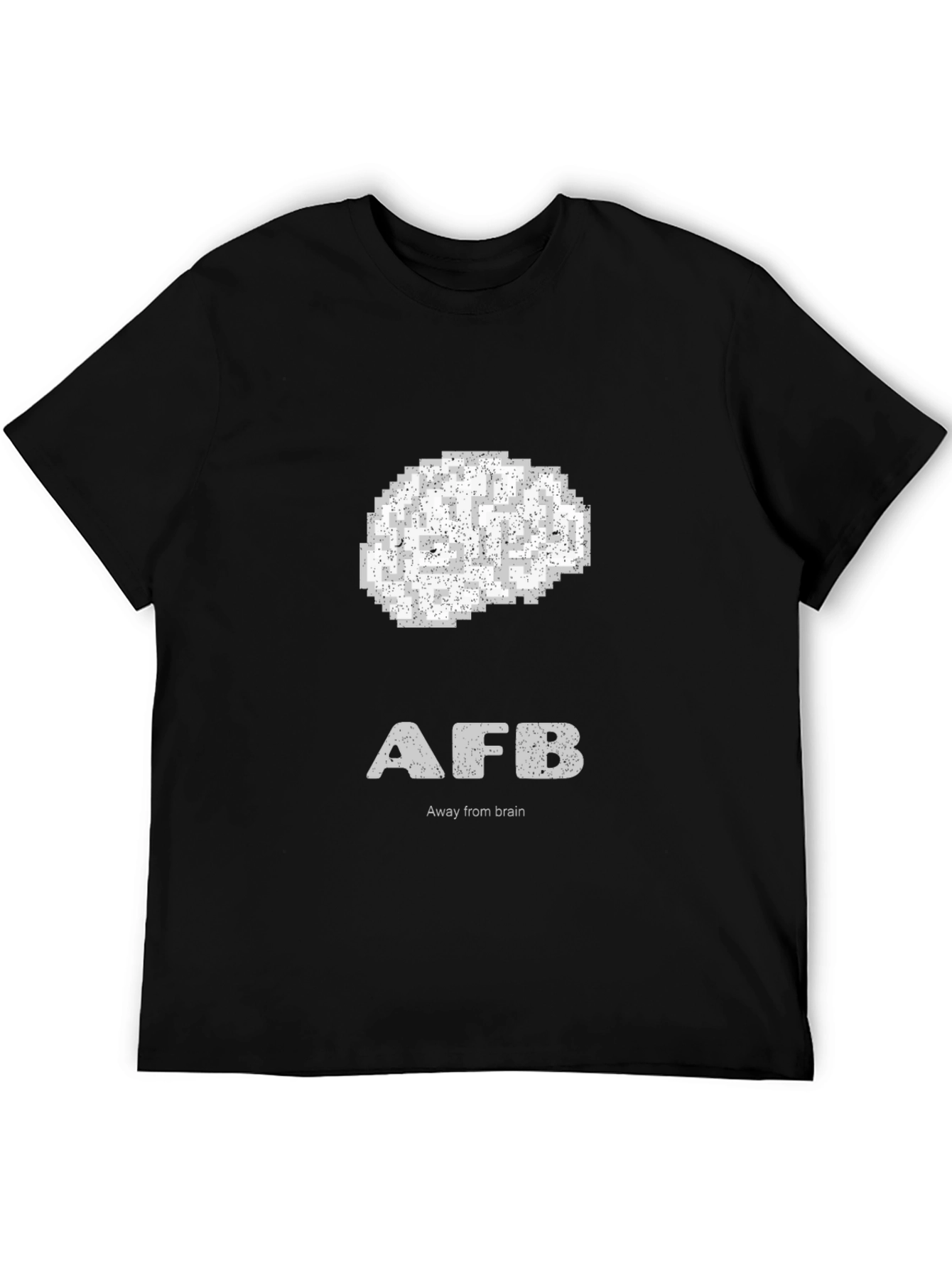 Black Away From Brain - Funny Graphic Tee view 5