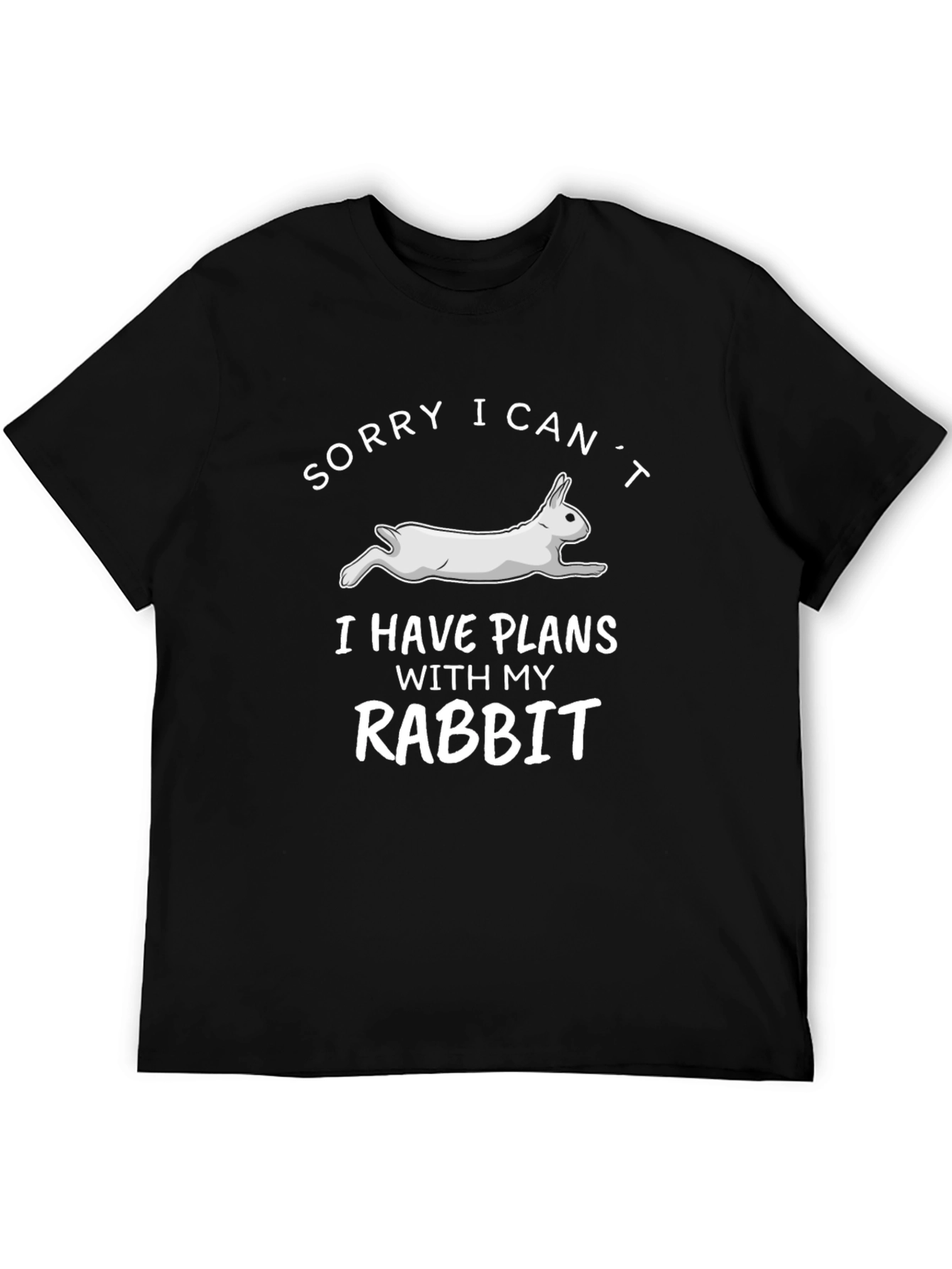 Black Rabbit Plans Graphic T-Shirt - Soft Cotton Tee view 5