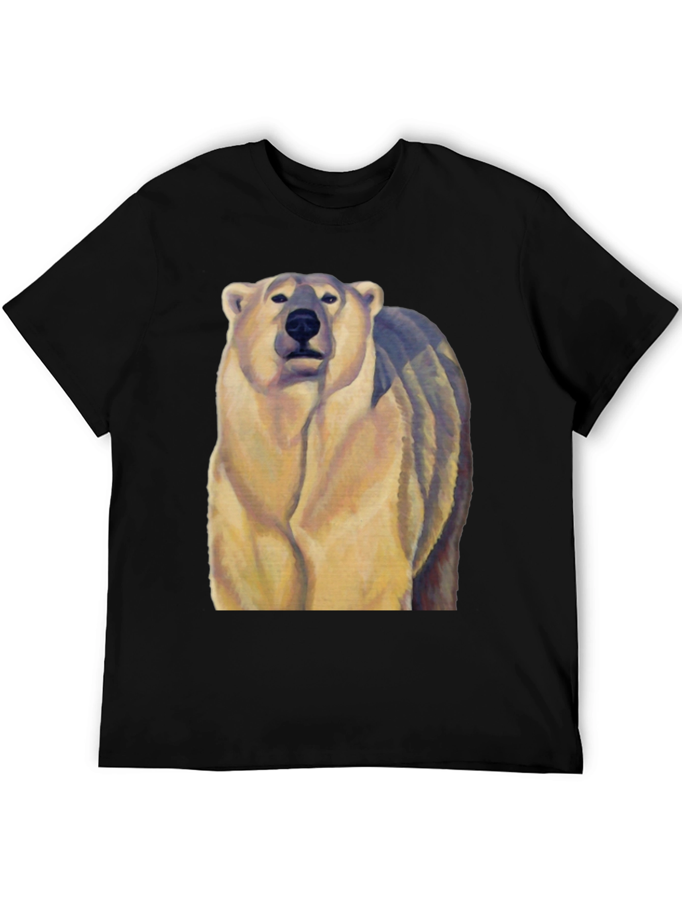 Black Polar Bear Graphic Tee - Black Cotton Blend view 5