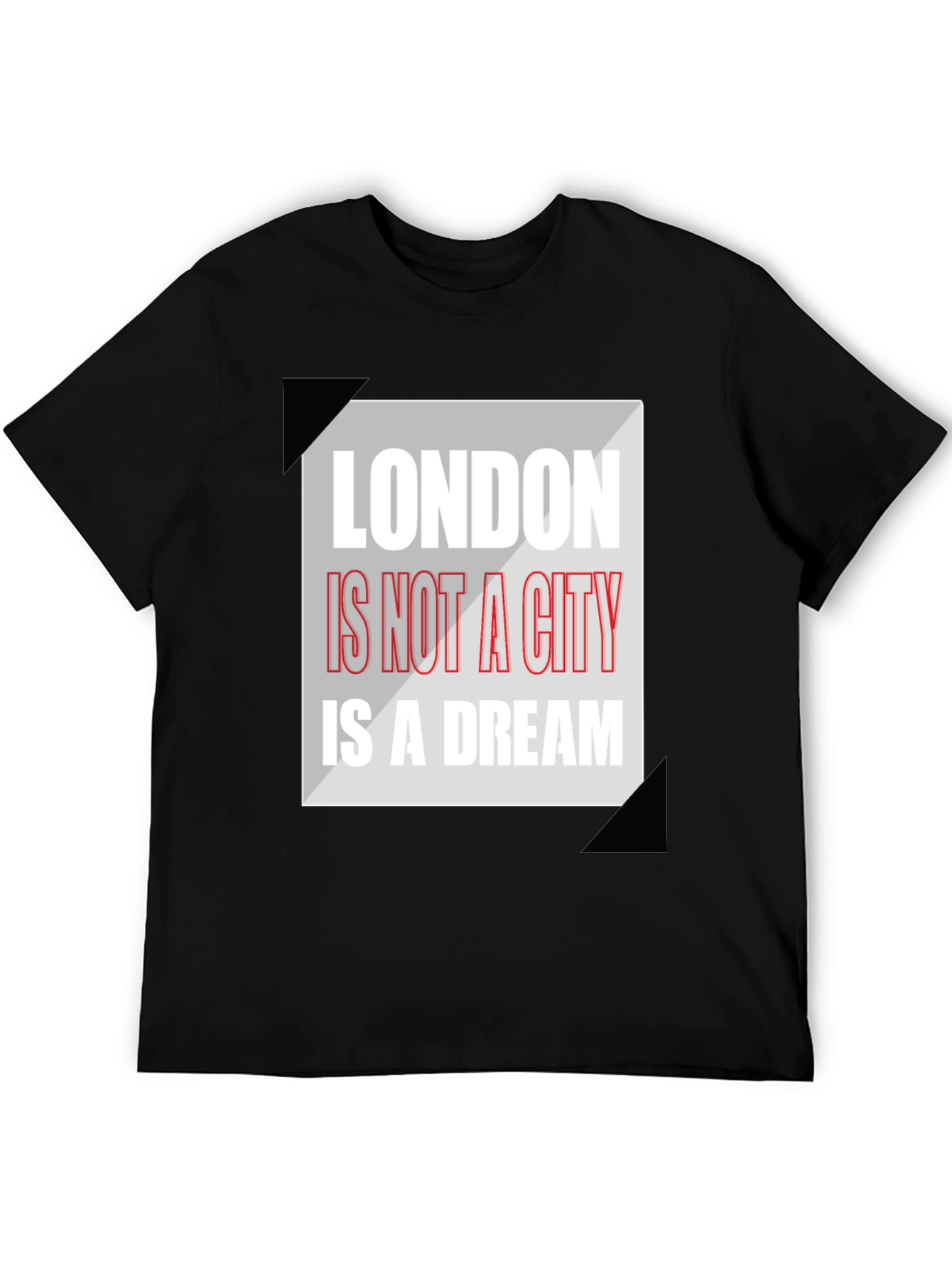 Black London Dream Graphic Tee - Men's Black T-Shirt view 5
