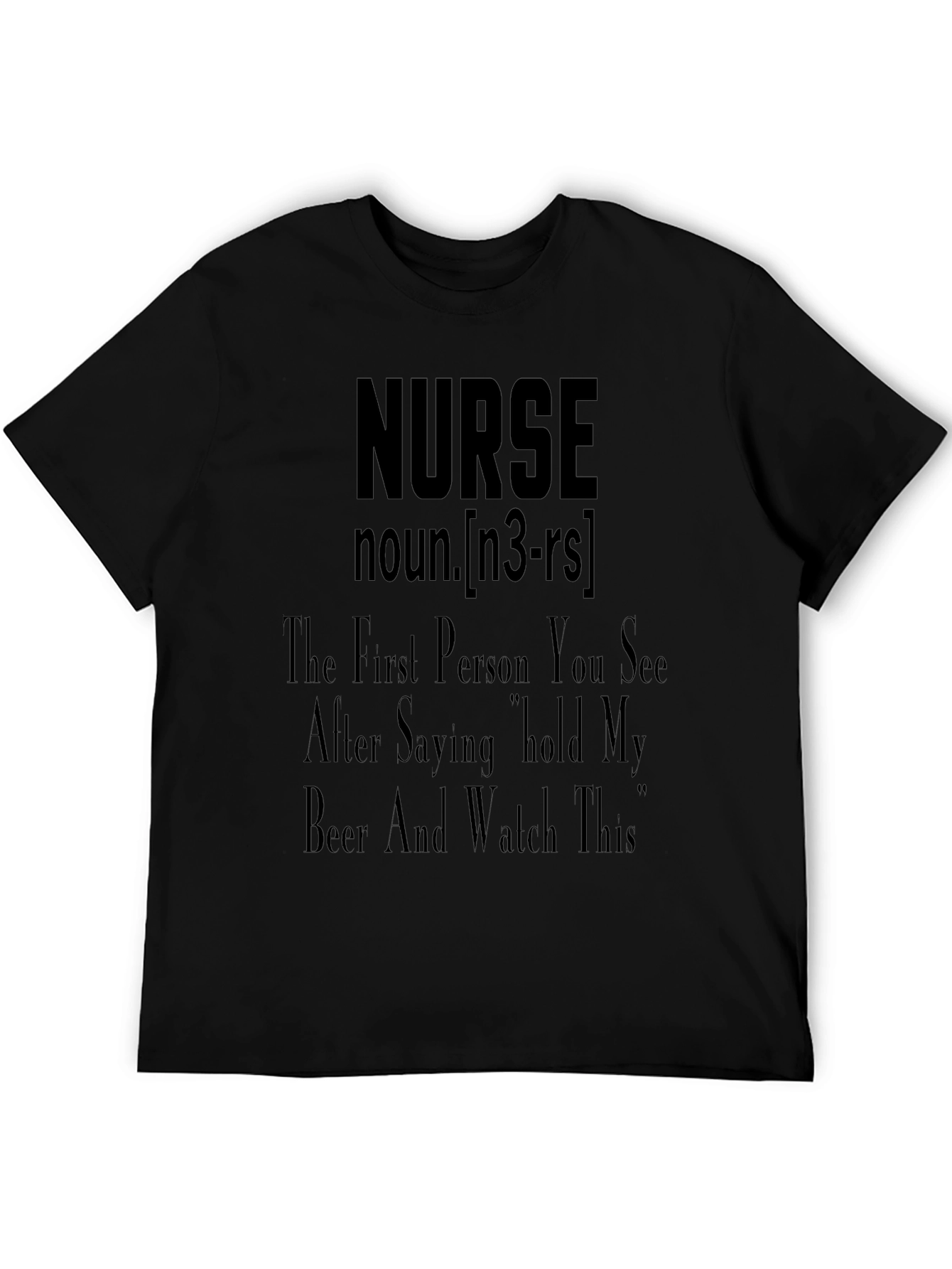 Black Nurse Definition Graphic T-Shirt view 5