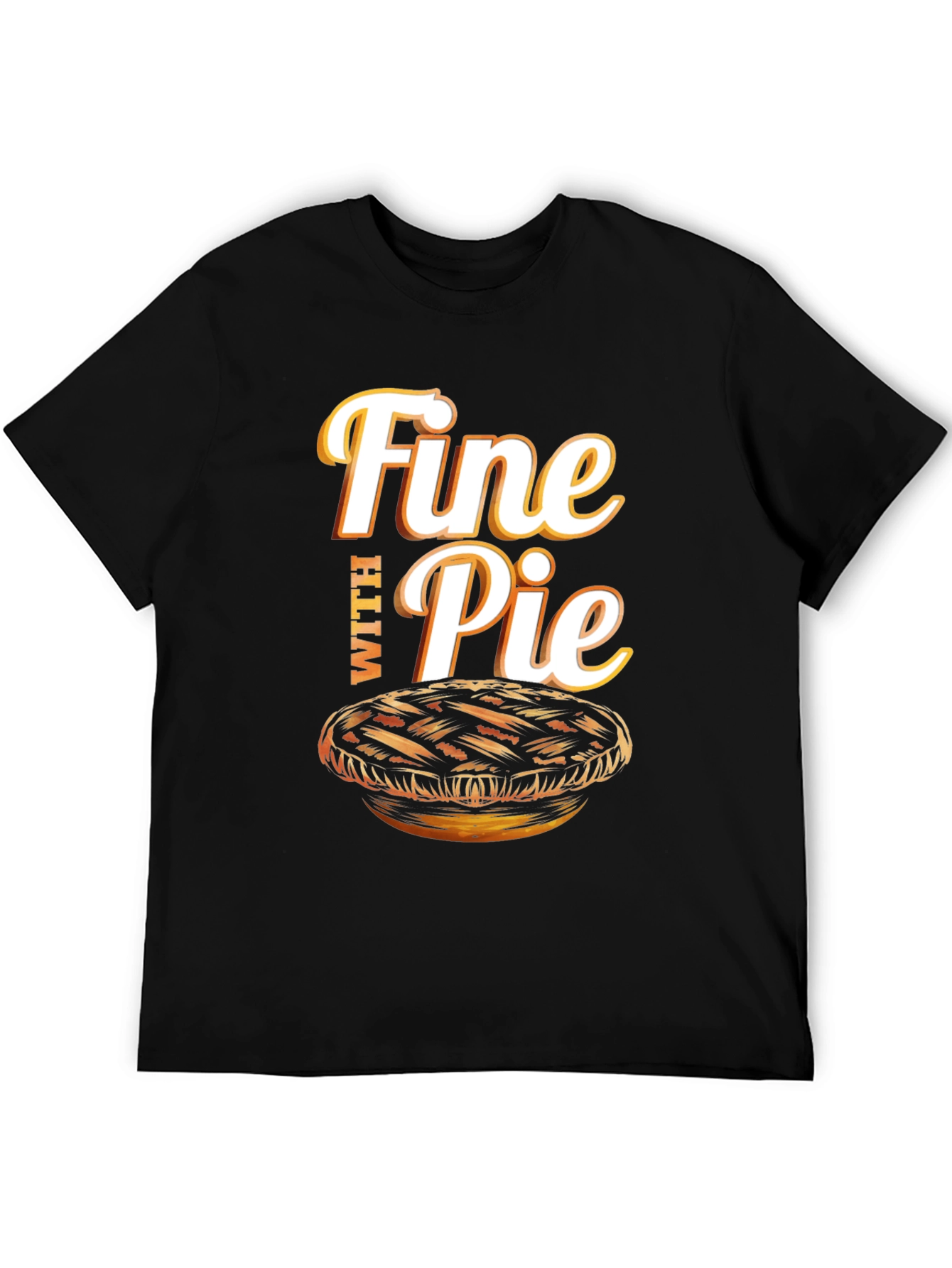 Black Fine With Pie Graphic T-Shirt view 5