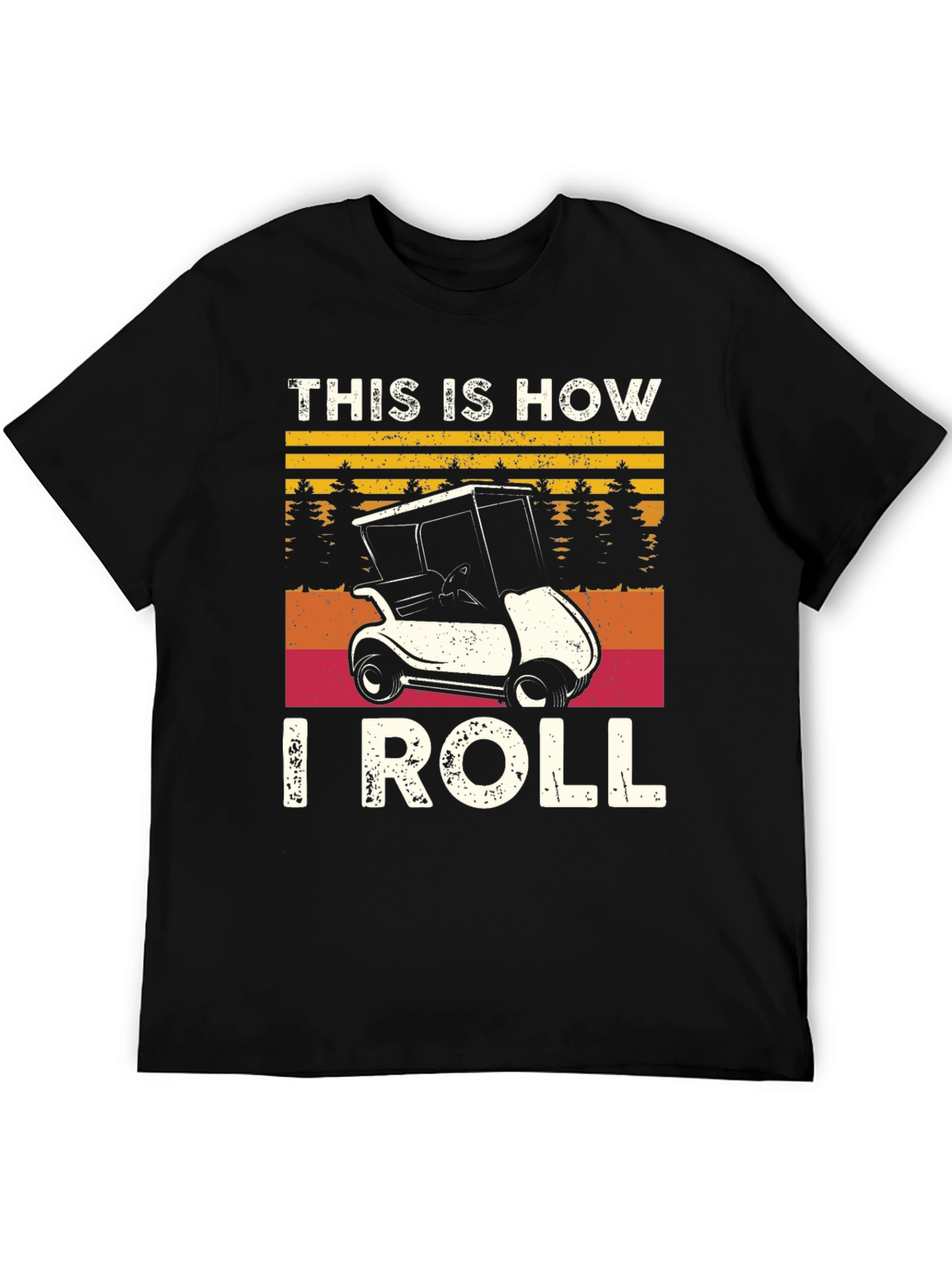 Black This Is How I Roll Golf T-Shirt view 5