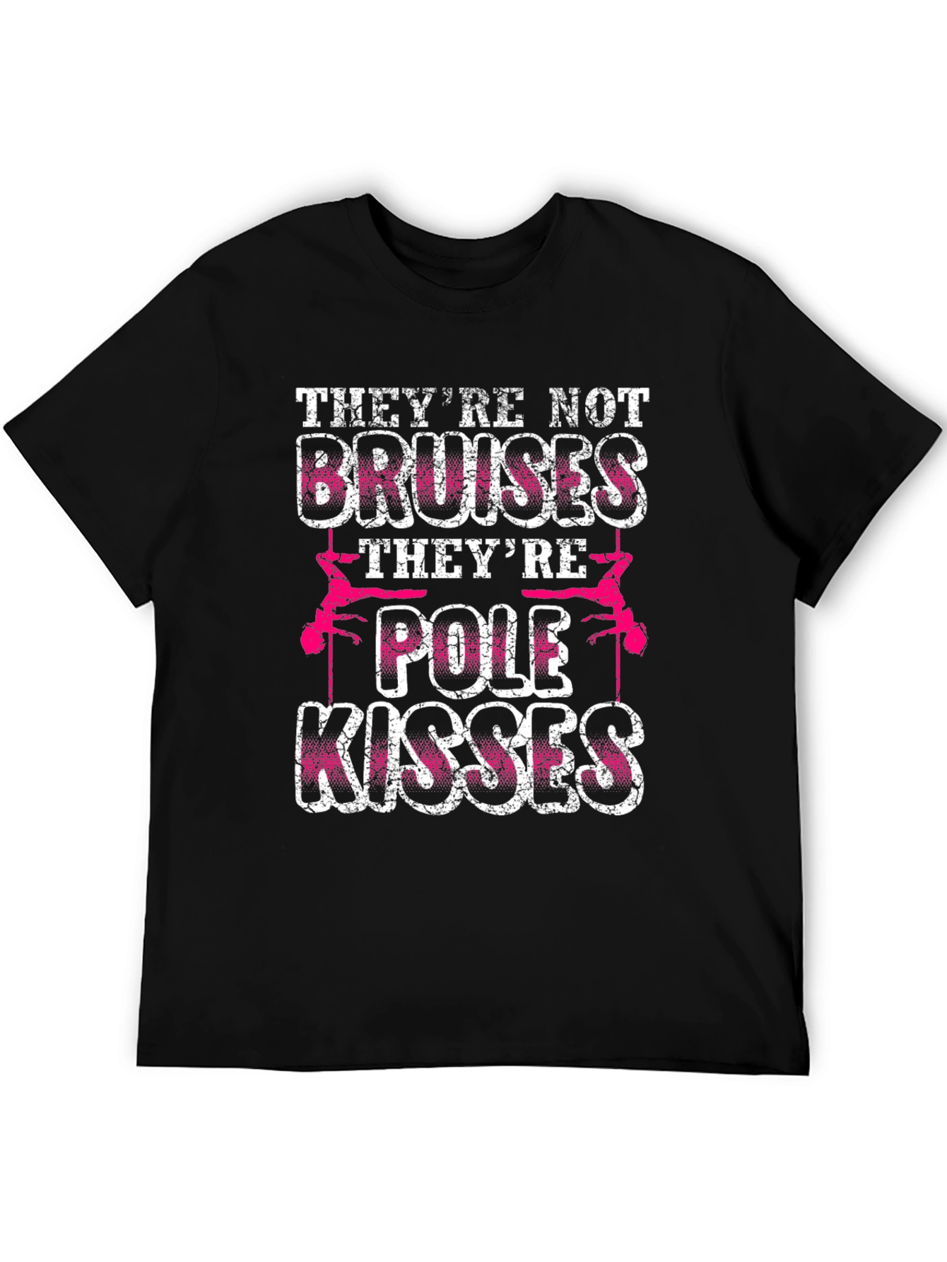 Black Pole Kisses Graphic T-Shirt - Funny Pole Dancing Tee view 5