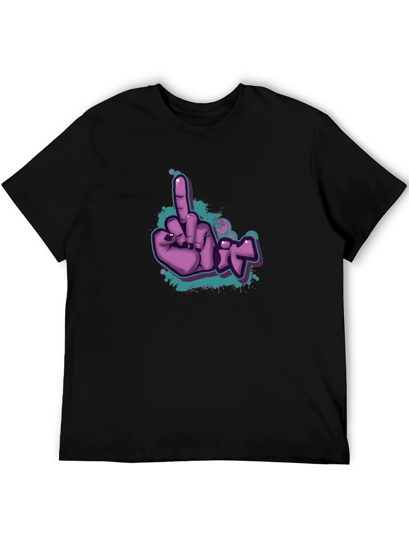 Black Flippin' Fun T-Shirt - Purple Graphic Tee view 5