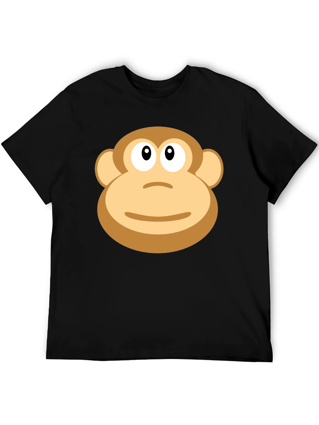 Black Monkey Face Graphic T-Shirt - Casual Black Tee view 5