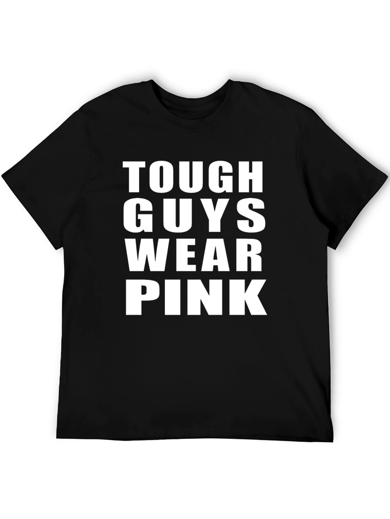 Black Tough Guys Wear Pink Graphic T-Shirt view 5