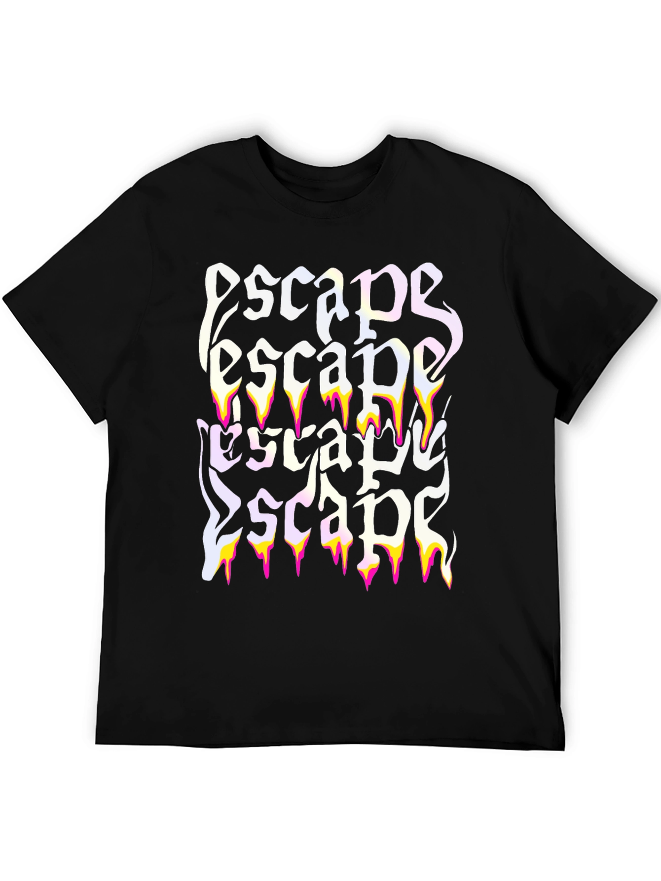 Black Escape Graphic Print Black T-Shirt view 5