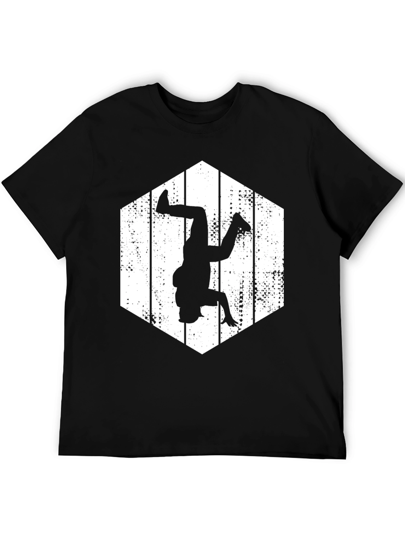 Black Black Hexagon Breakdancer Graphic Tee view 5