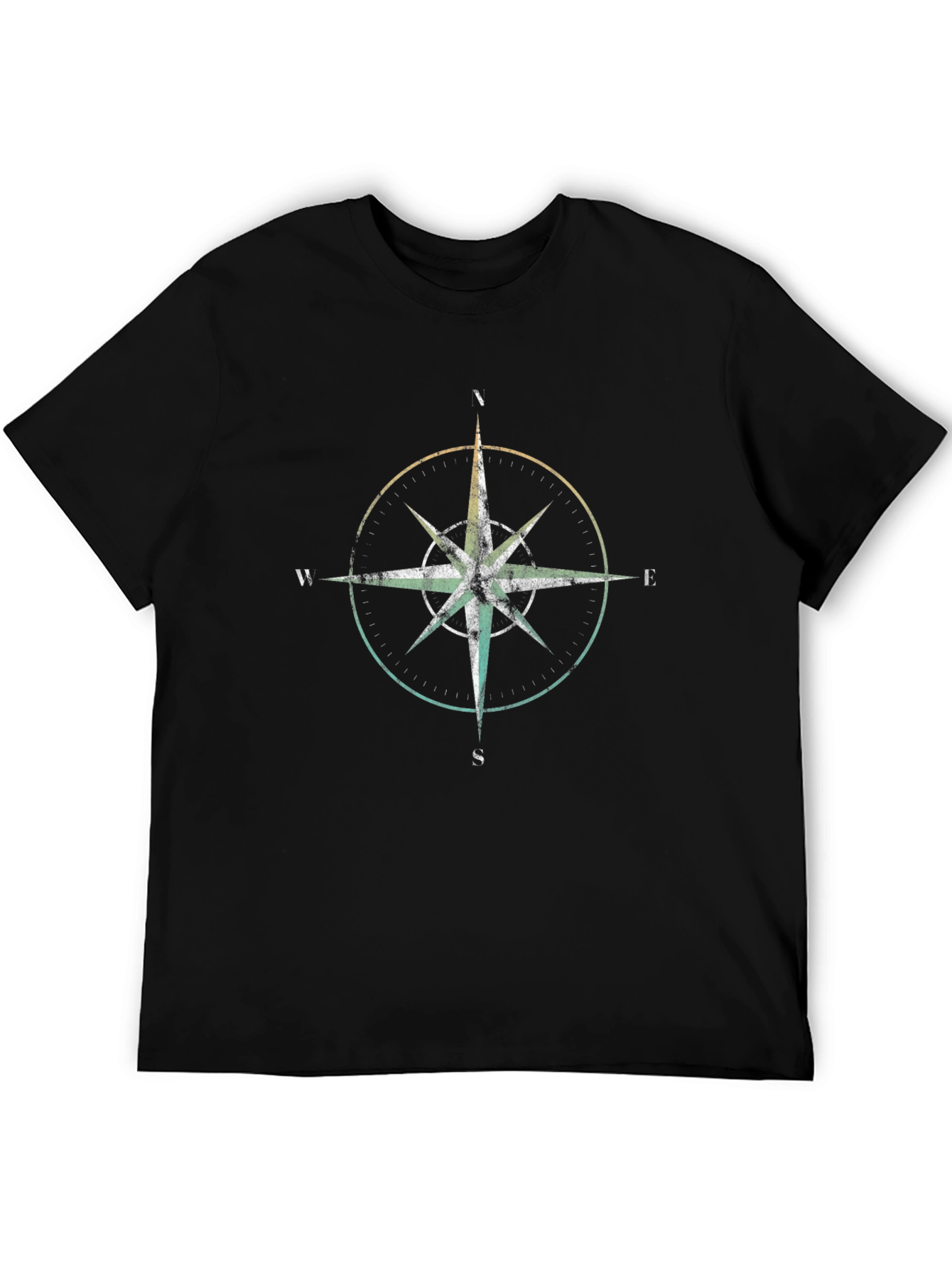 Black Compass Graphic Tee - Black Cotton Blend view 5