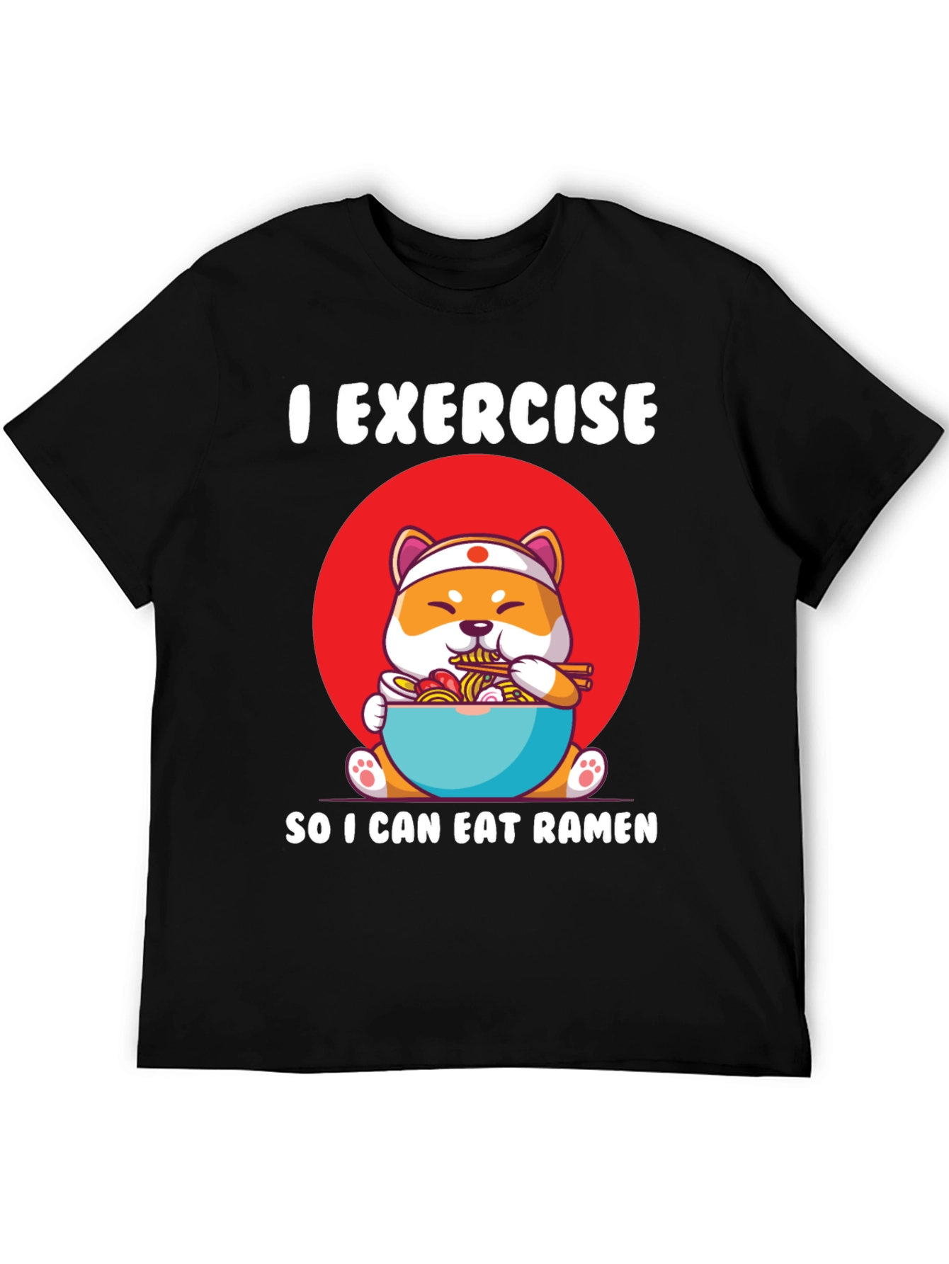 Black Exercise for Ramen T-Shirt view 5