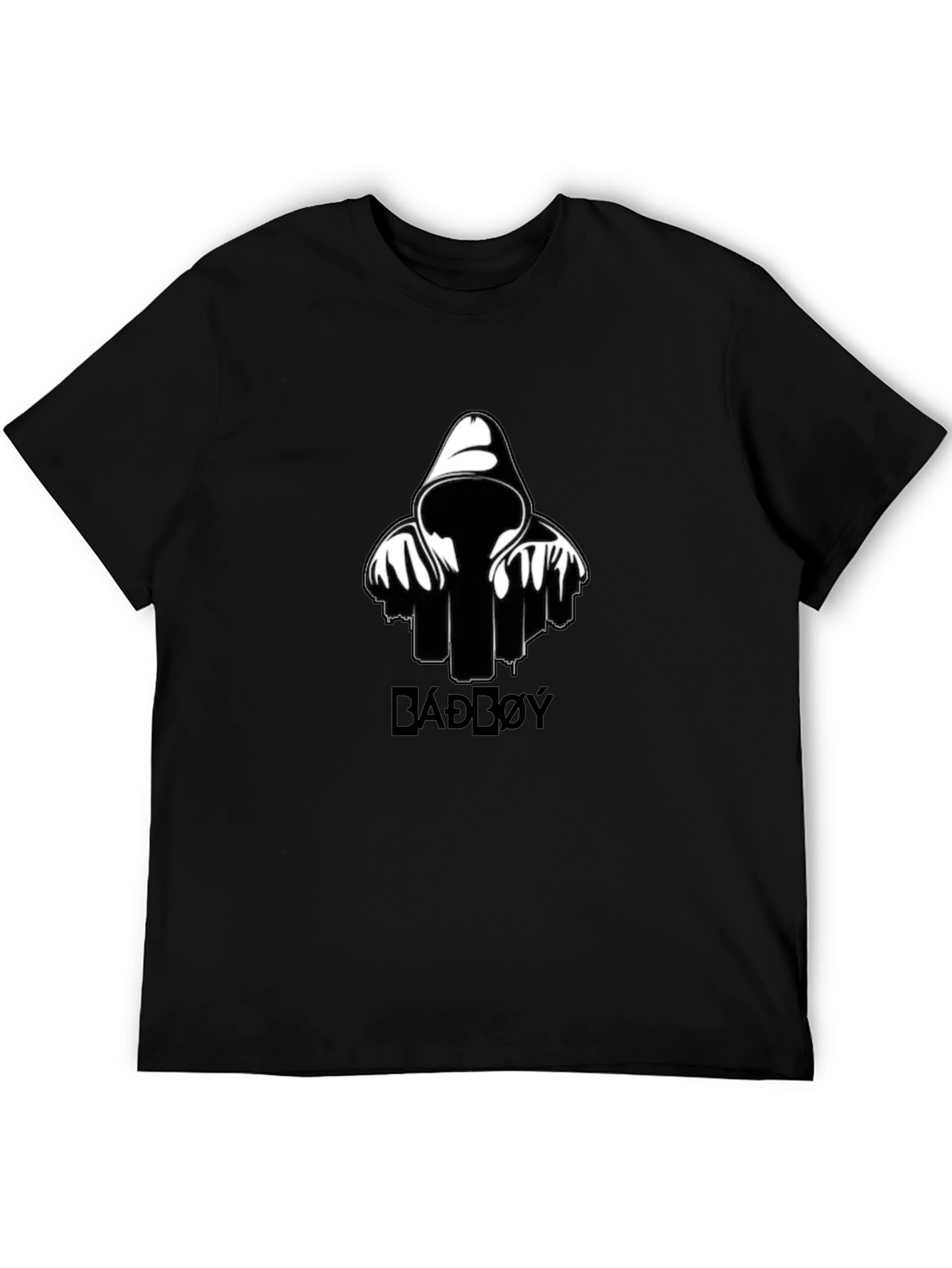 Black BADD0Y Graphic Print Black T-Shirt view 5