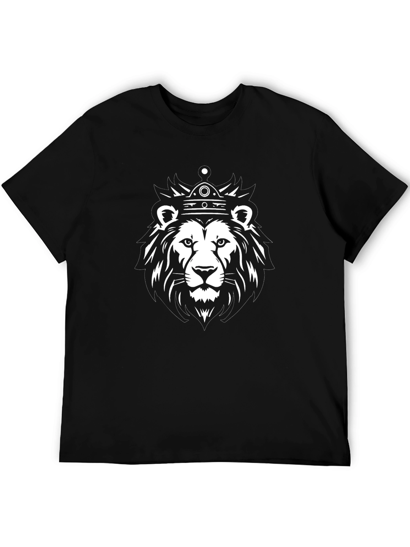 Black Lion King Graphic Tee - Black Cotton Blend view 5