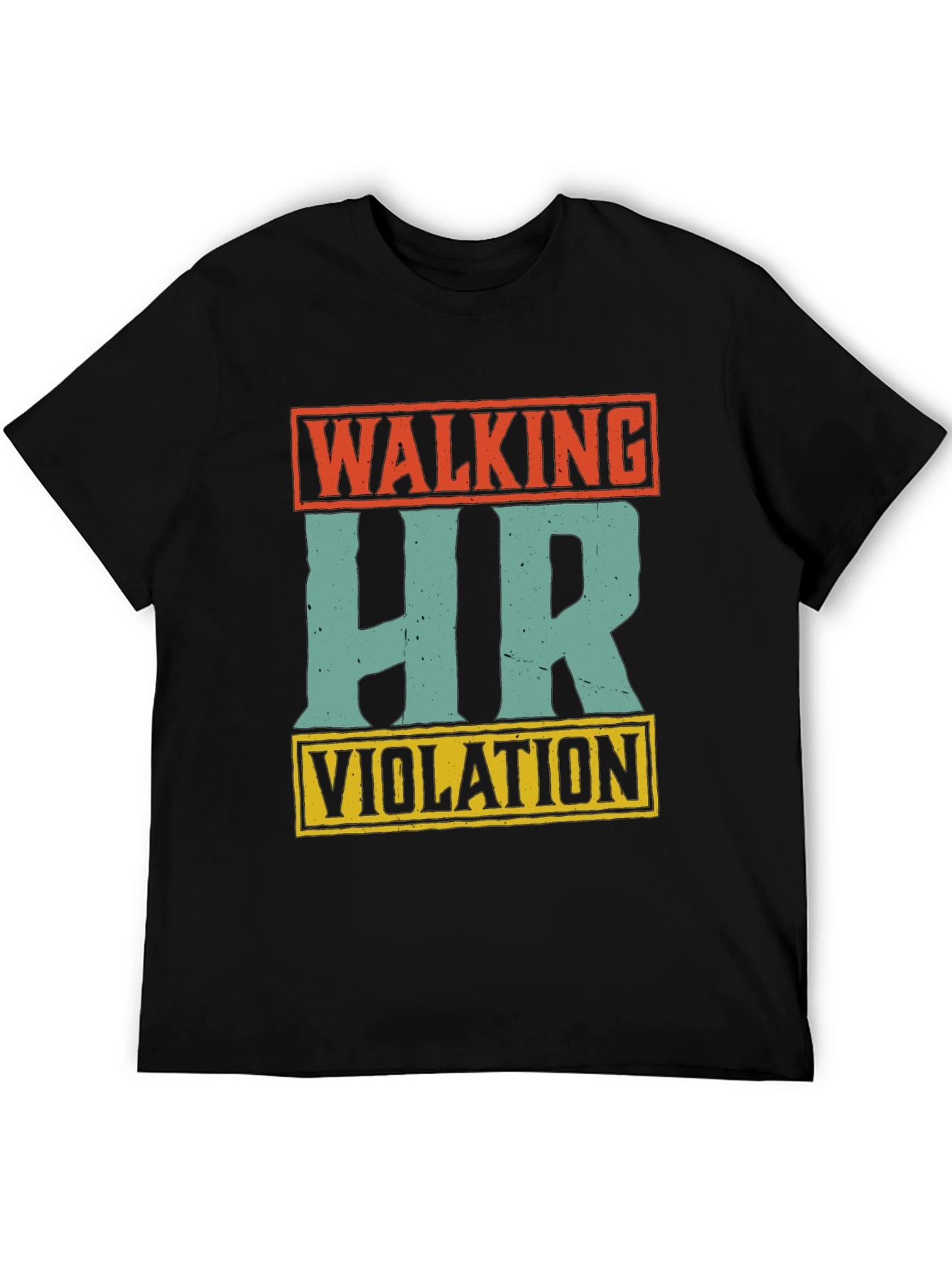 Black Walking HR Violation Graphic Tee view 5