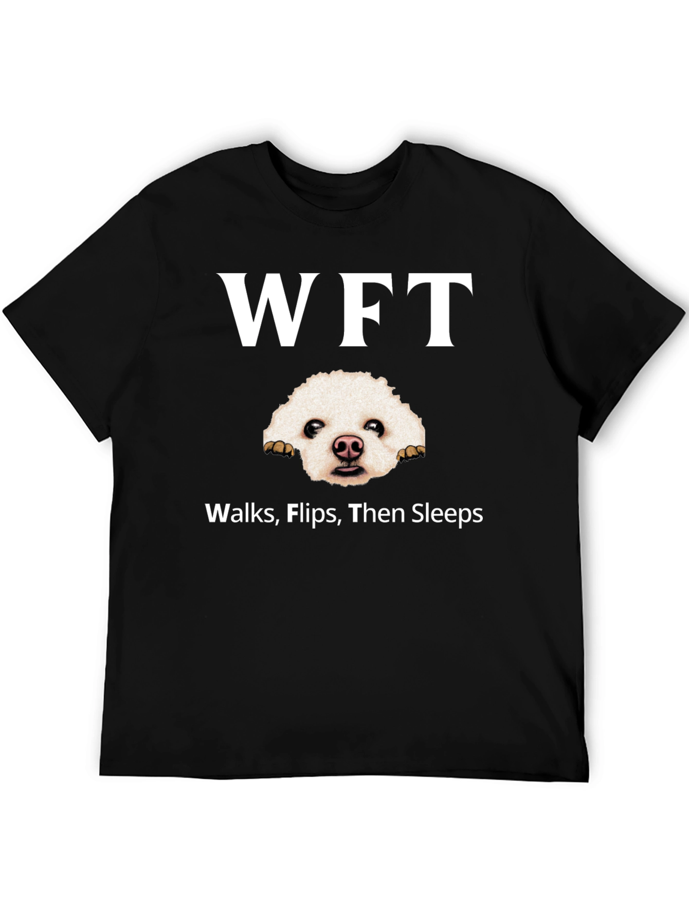 Black WFT Dog Graphic Black T-Shirt view 5