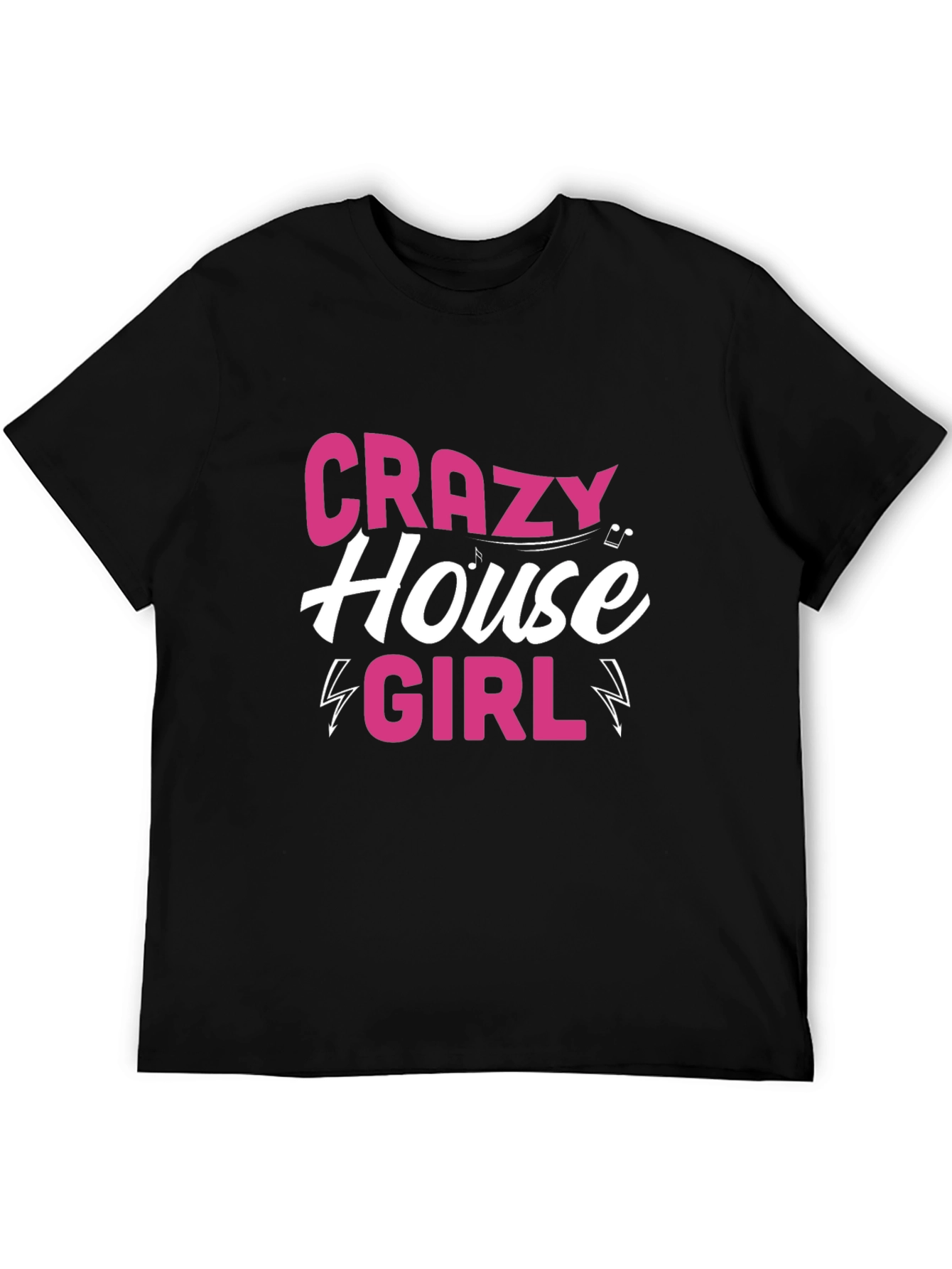 Black Crazy House Girl Black T-Shirt view 5