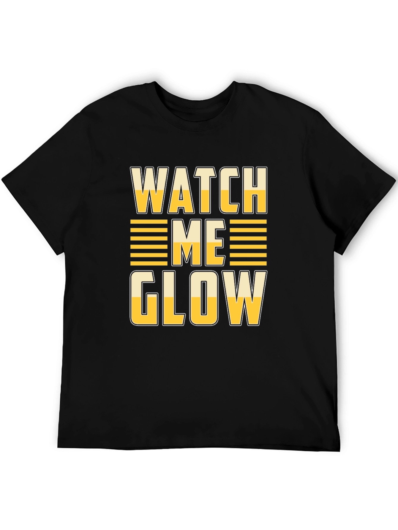 Black Watch Me Glow Graphic Tee - Stylish Unisex T-Shirt view 5