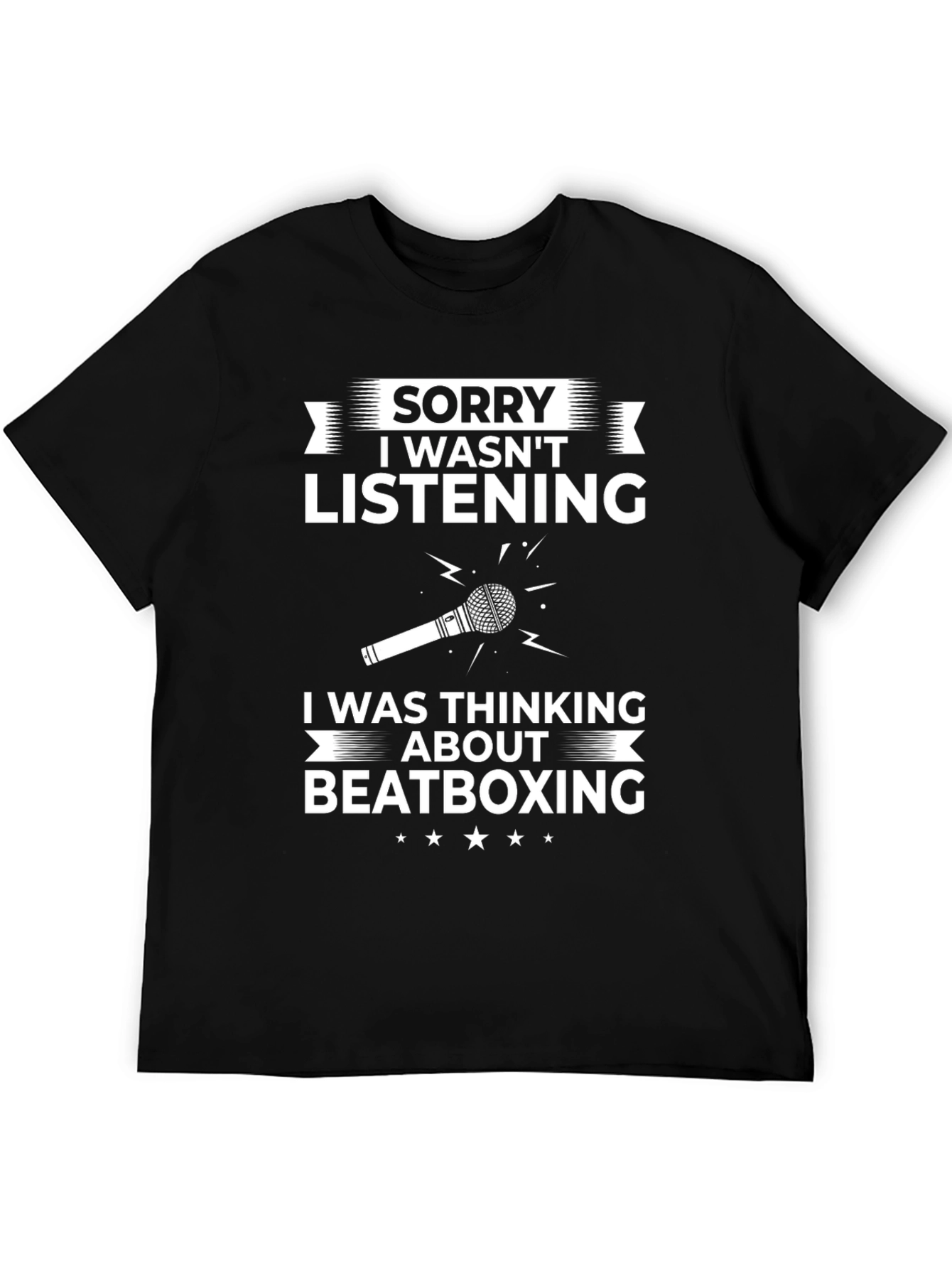 Black Beatboxing Graphic T-Shirt Funny Tee view 5