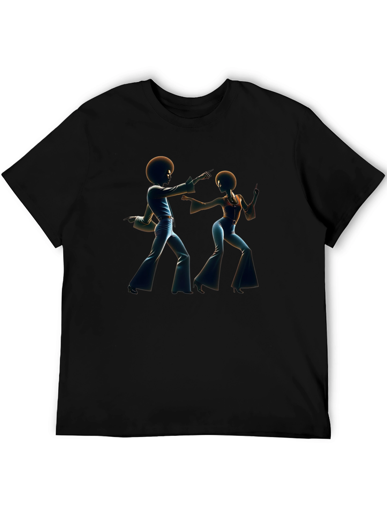 Black Retro Disco Dance T-Shirt - Black view 5