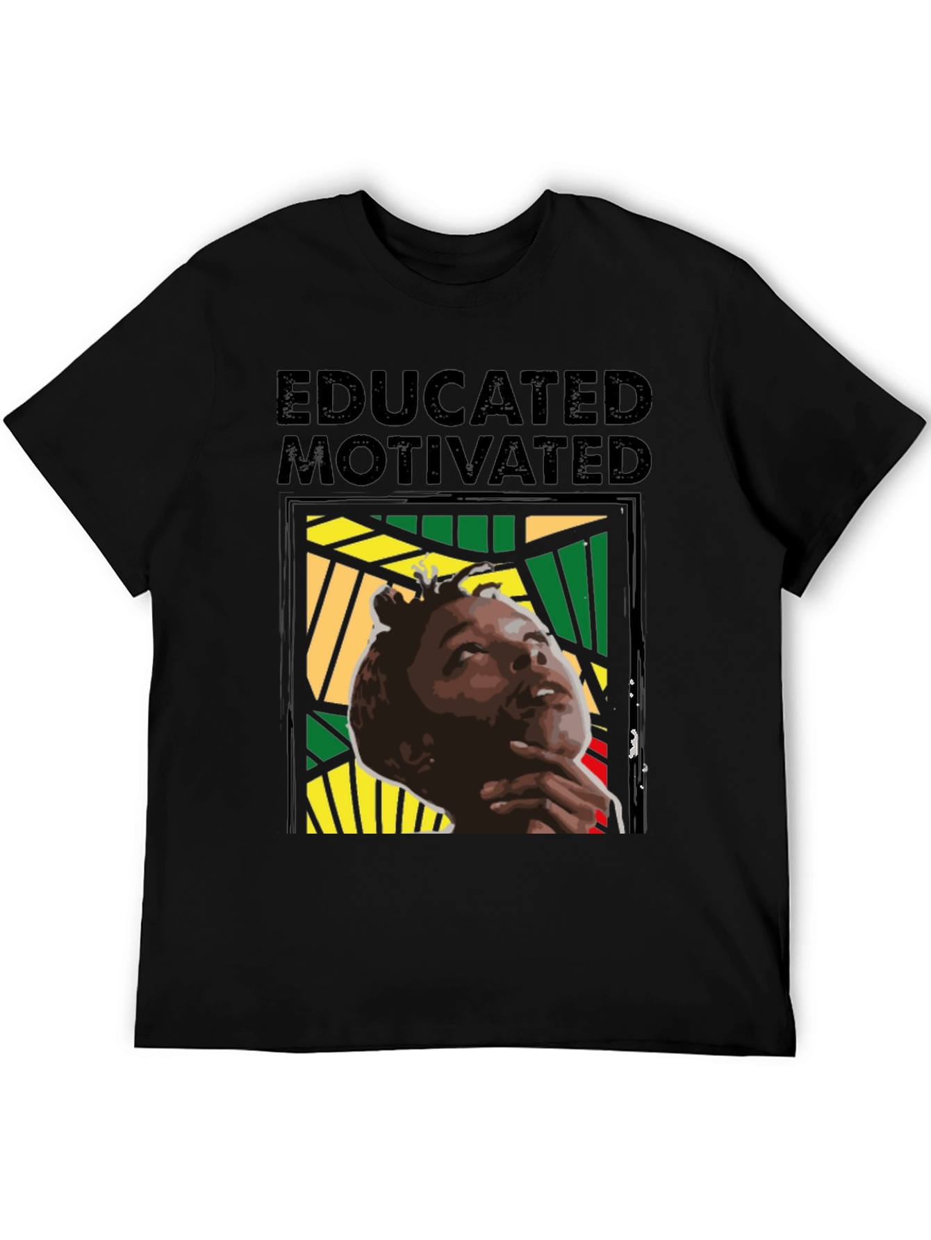 Black Educated & Motivated Graphic Tee view 5