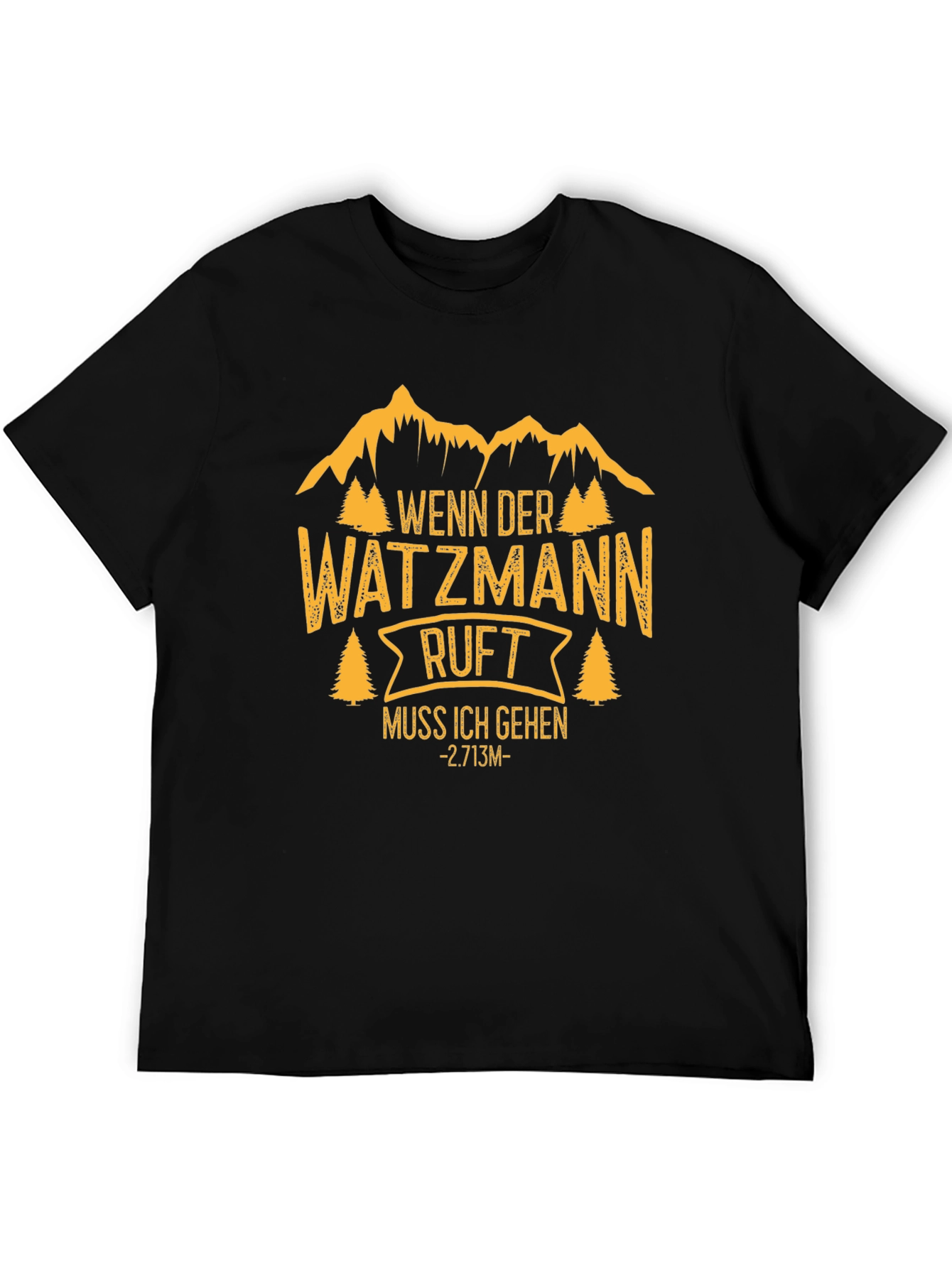 Black Watzmann Ruf T-Shirt - Mountain Adventure Tee view 5