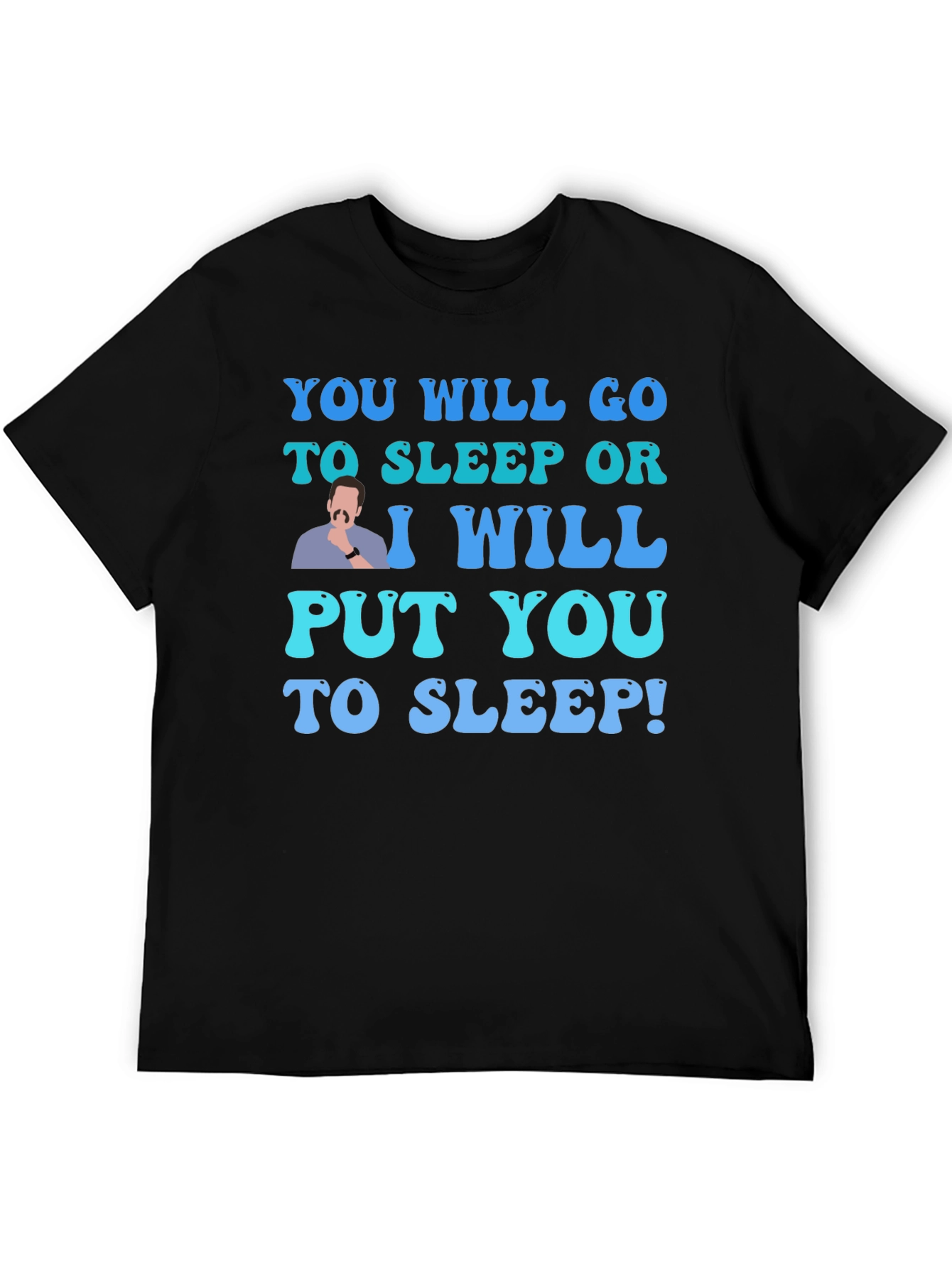 Black Funny "Go to Sleep" Graphic Tee view 5