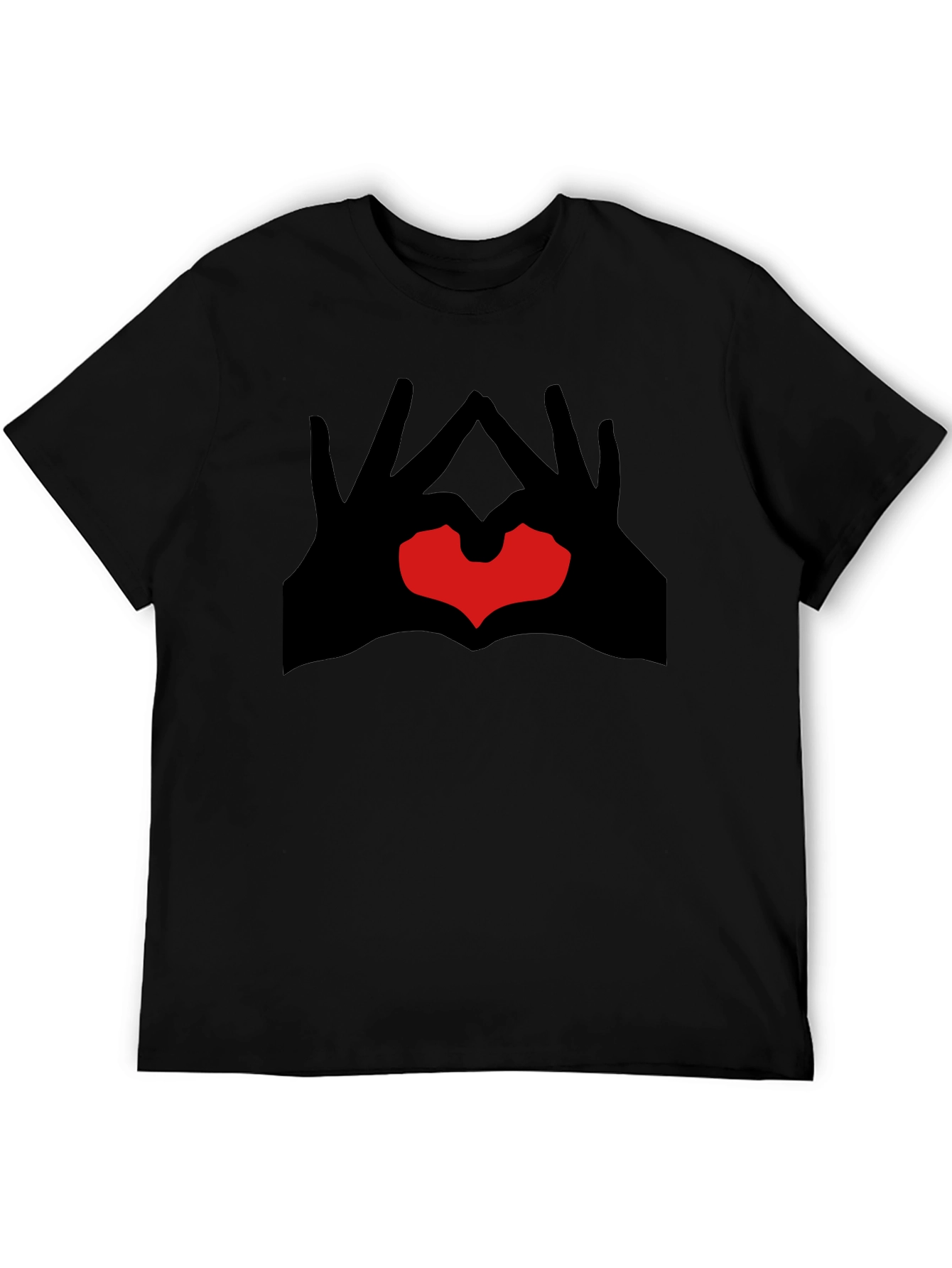 Black Heart Hands Graphic Tee - Modern Style view 5