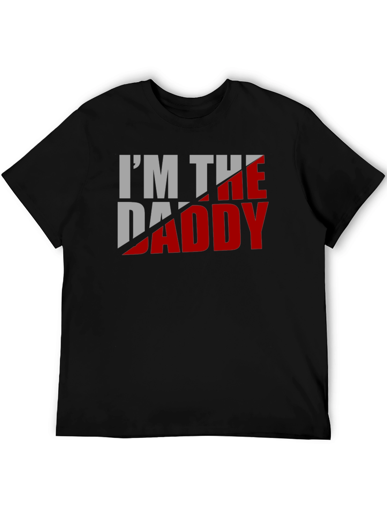 Black I'm The Daddy Graphic Tee - Black Cotton T-Shirt view 5
