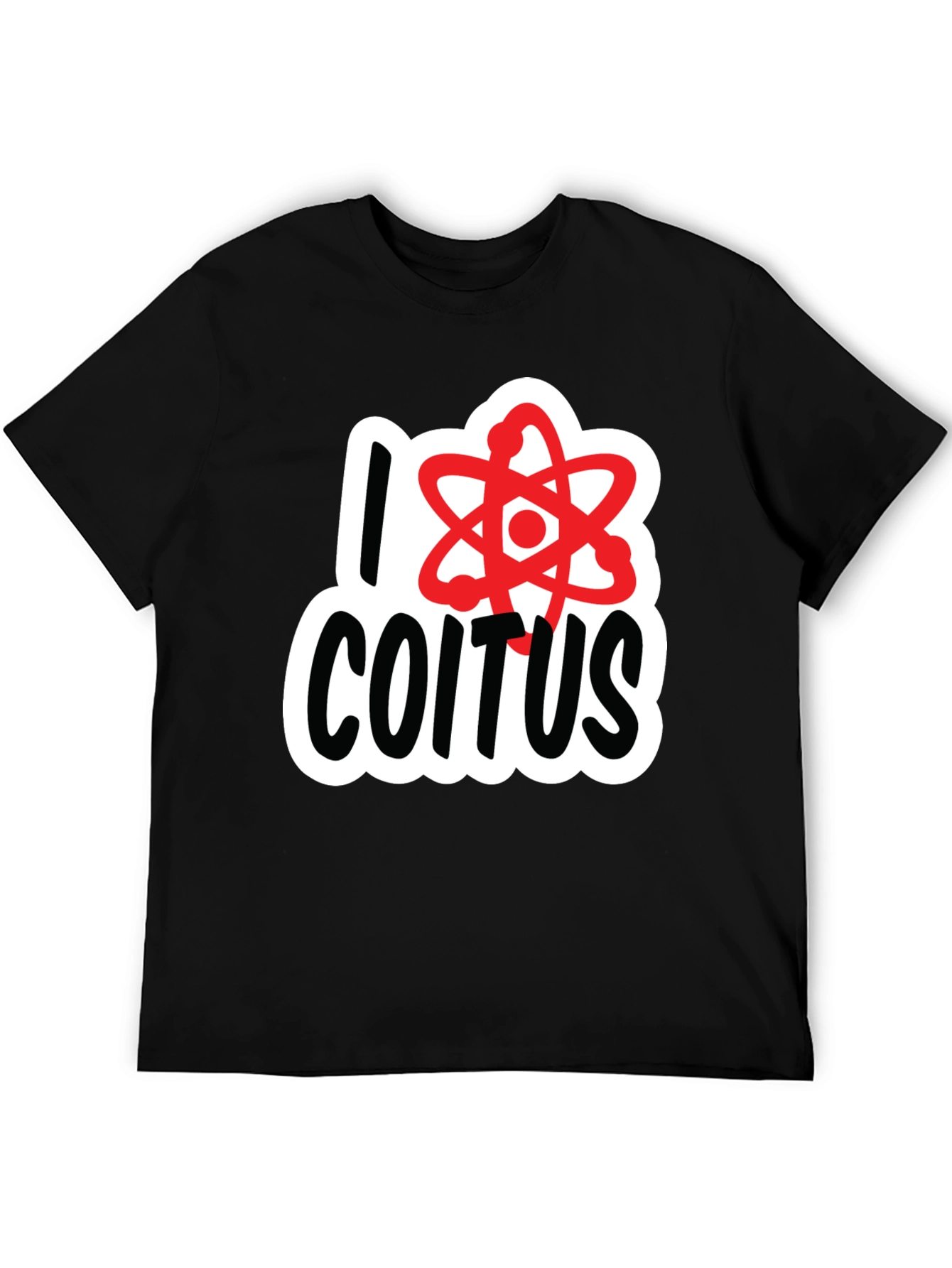 Black I Love Coitus Science T-Shirt - Black view 5