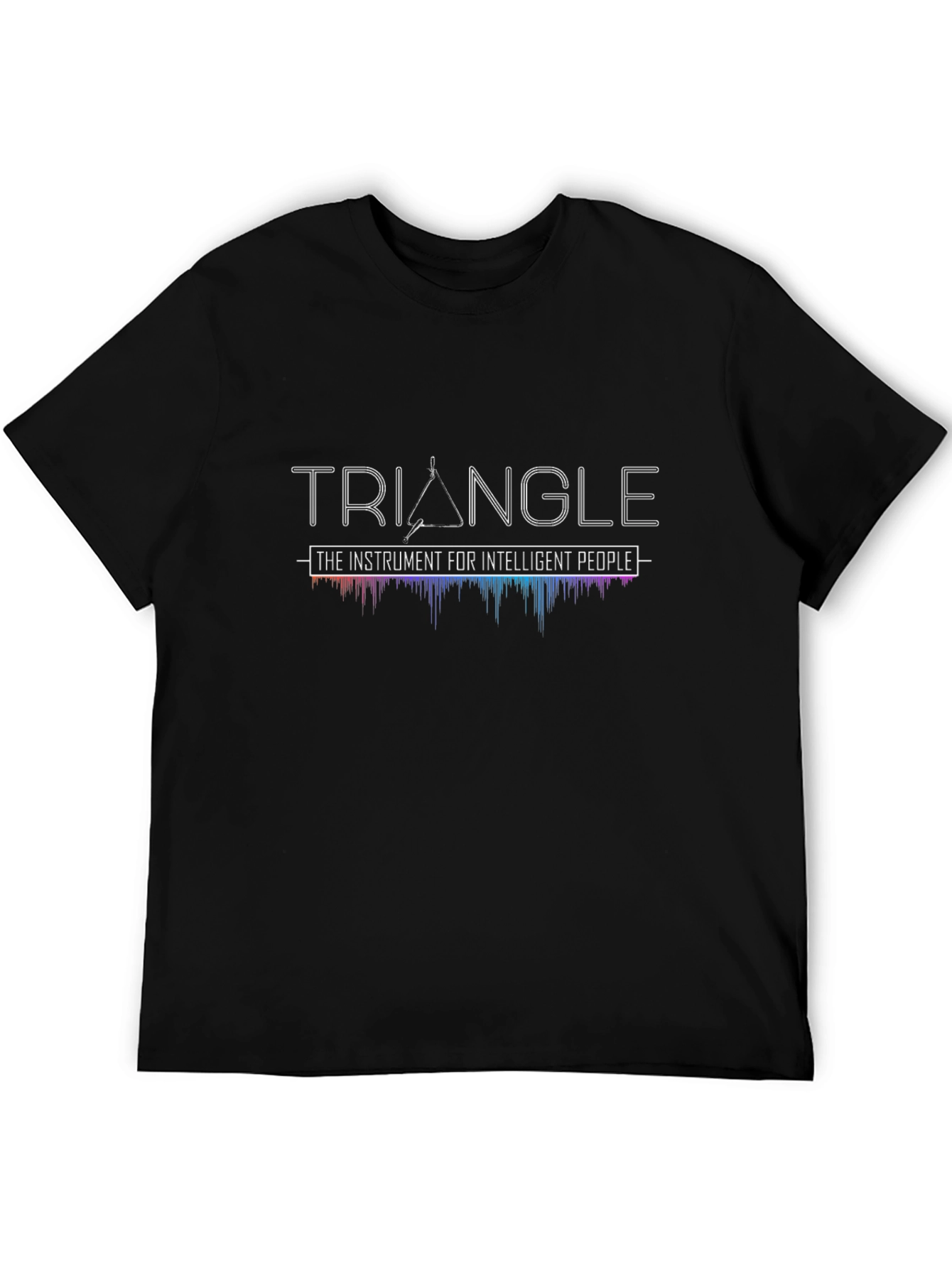 Black Triangle Instrument Graphic Tee - Intelligent Music Lover Shirt view 5