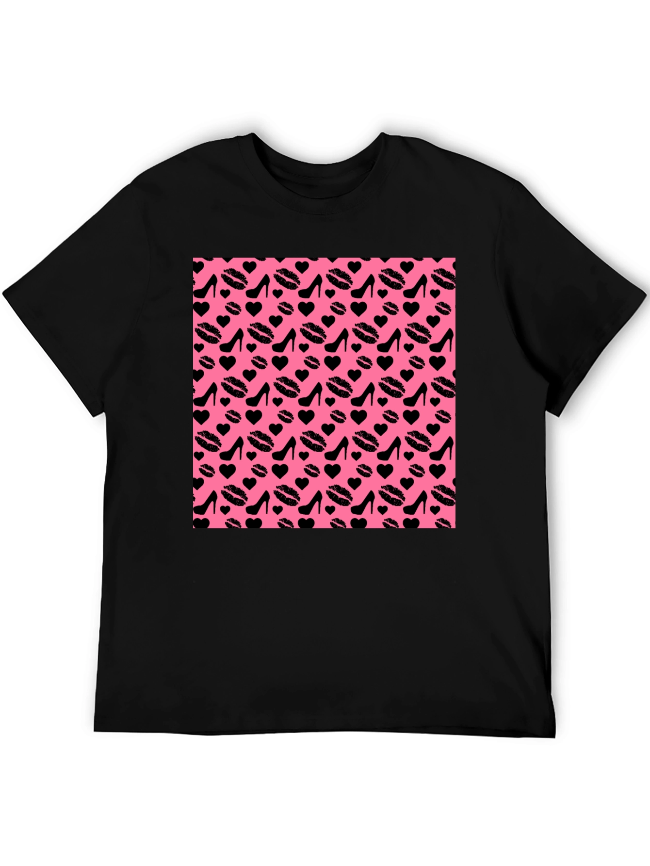 Black Fun Patterned T-Shirt view 5