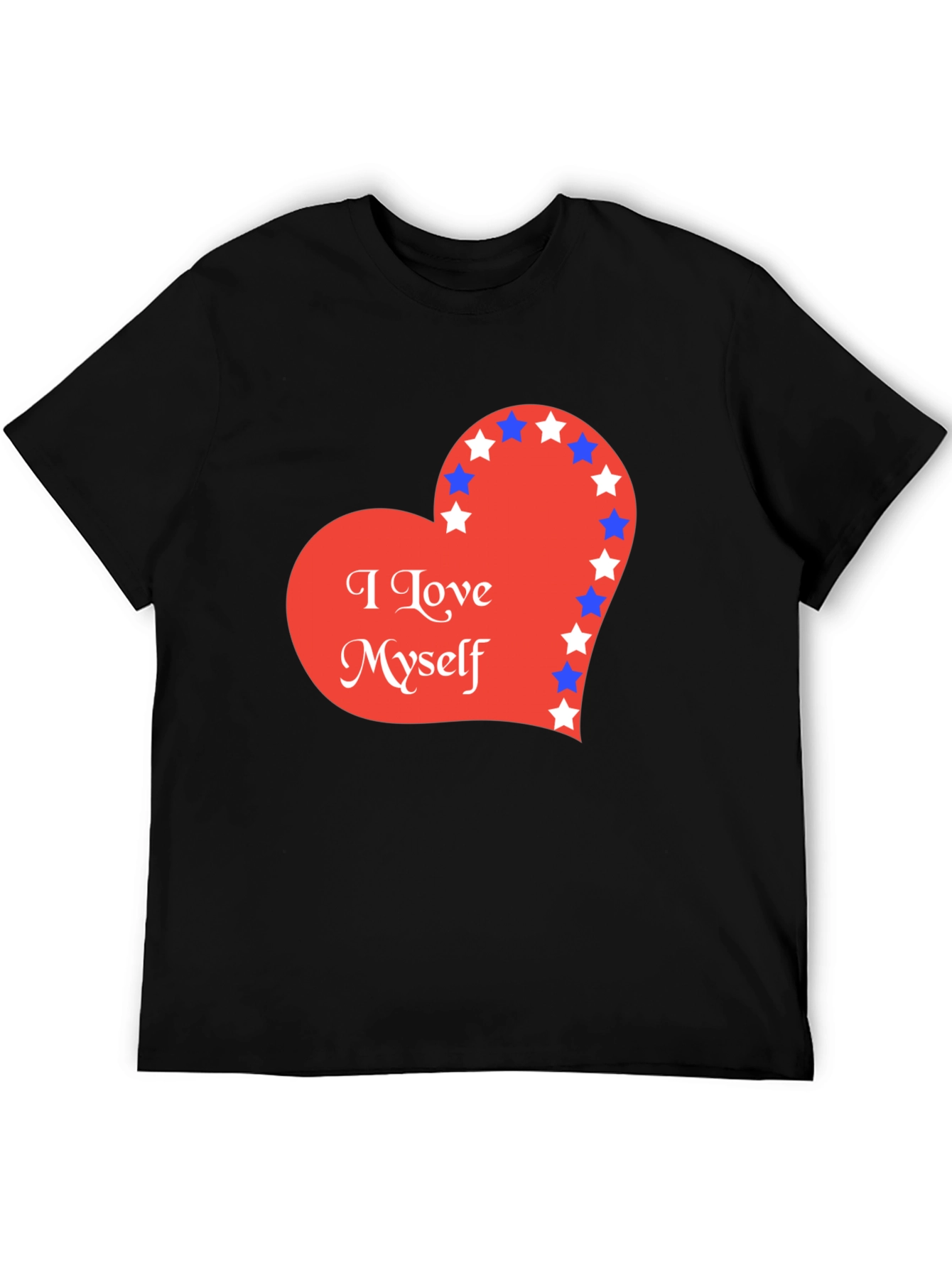Black I Love Myself Heart Graphic Tee view 5