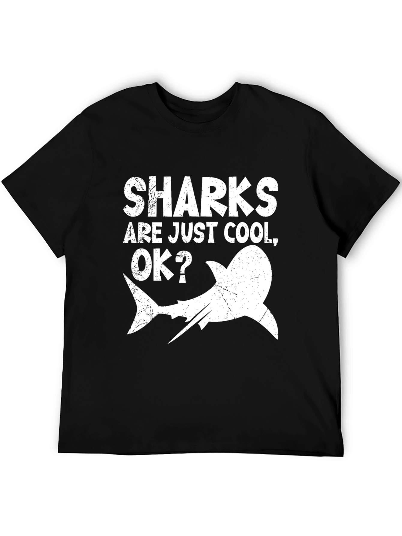 Black Sharks Are Just Cool OK? Men's Graphic T-Shirt view 5