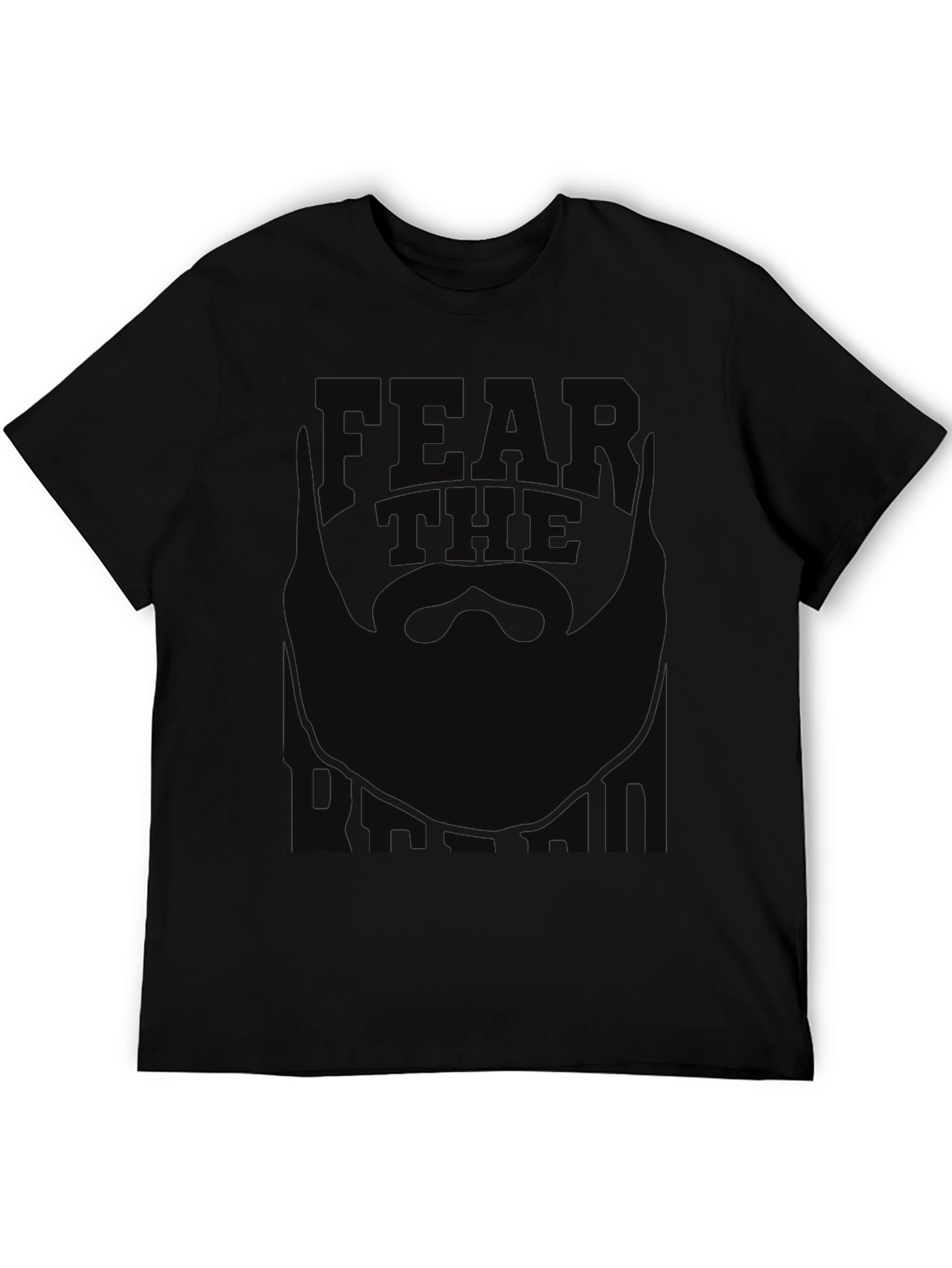 Black Fear The Beard Graphic Tee - Black view 5