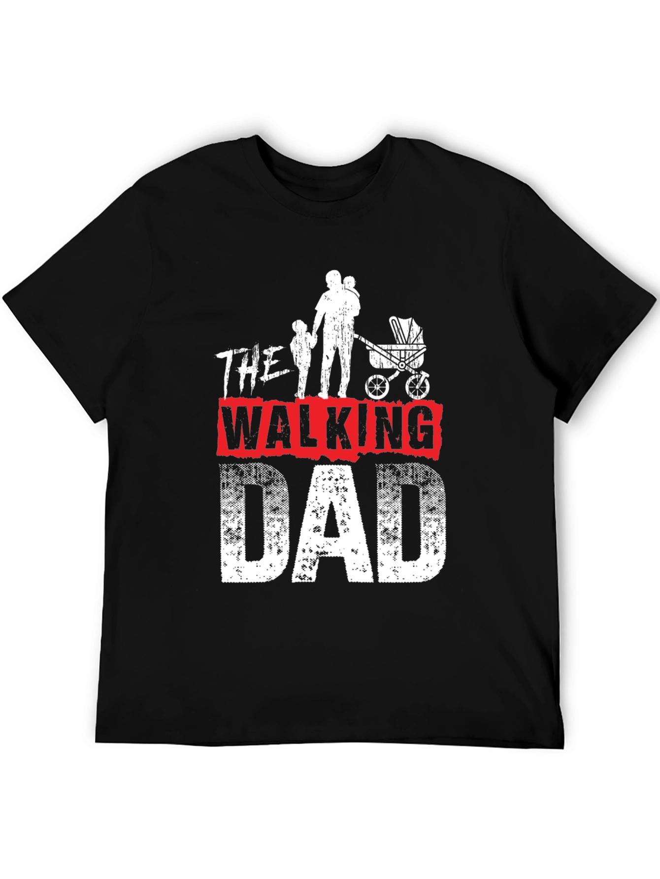 Black The Walking Dad Graphic T-Shirt - Father's Day Gift view 5