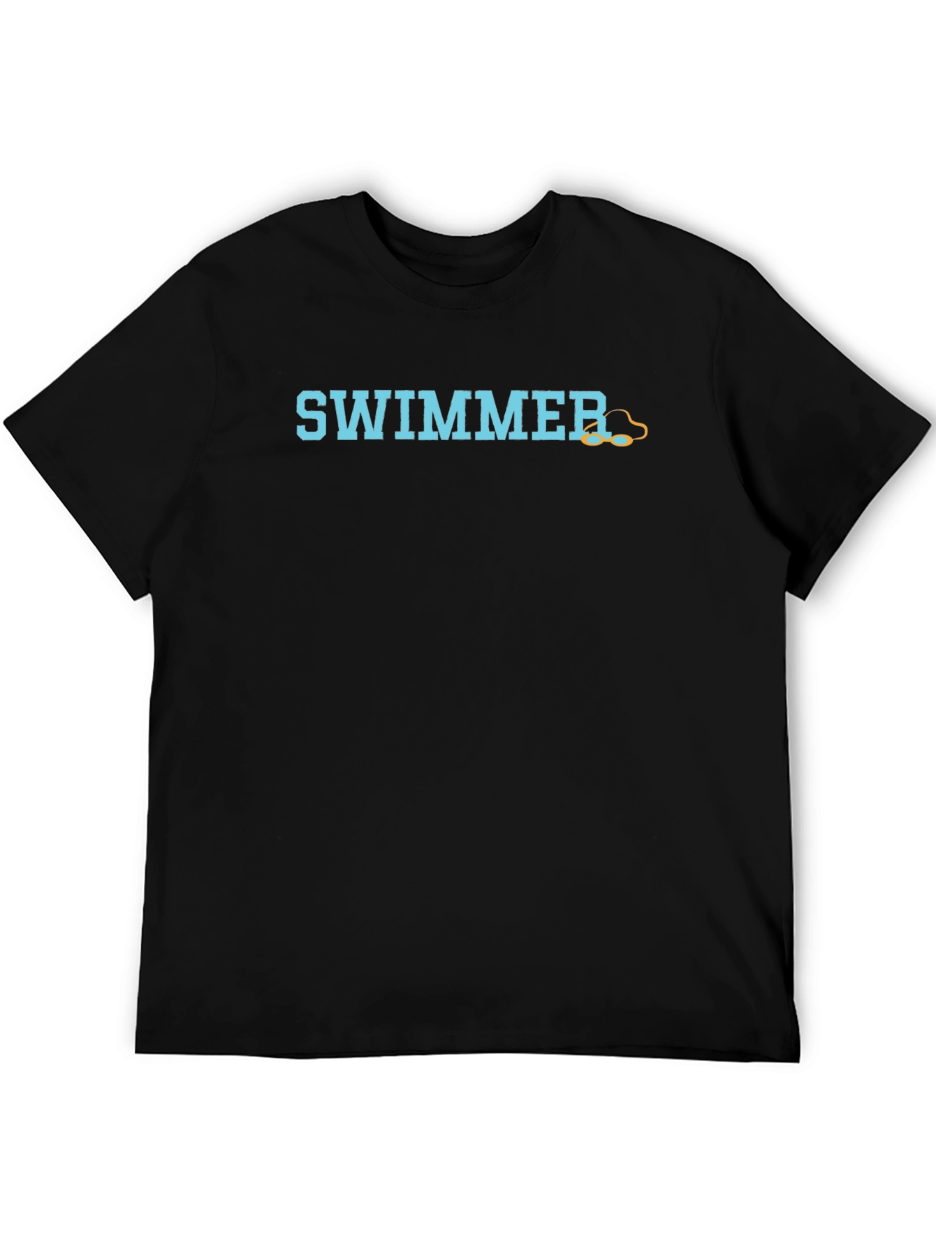 Swimmer Graphic Black T-Shirt - 5