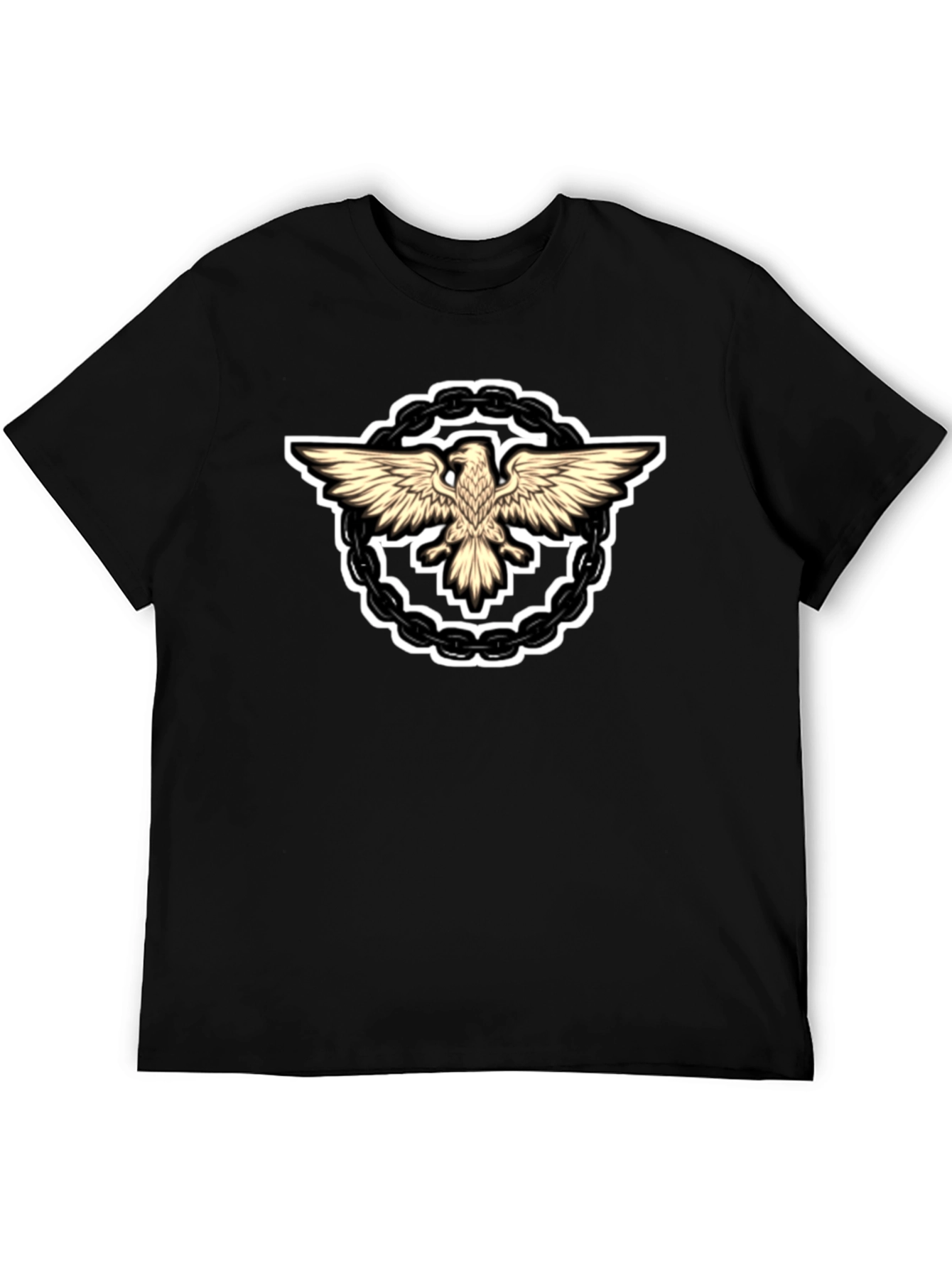 Black Eagle Chain Graphic T-Shirt - Black view 5