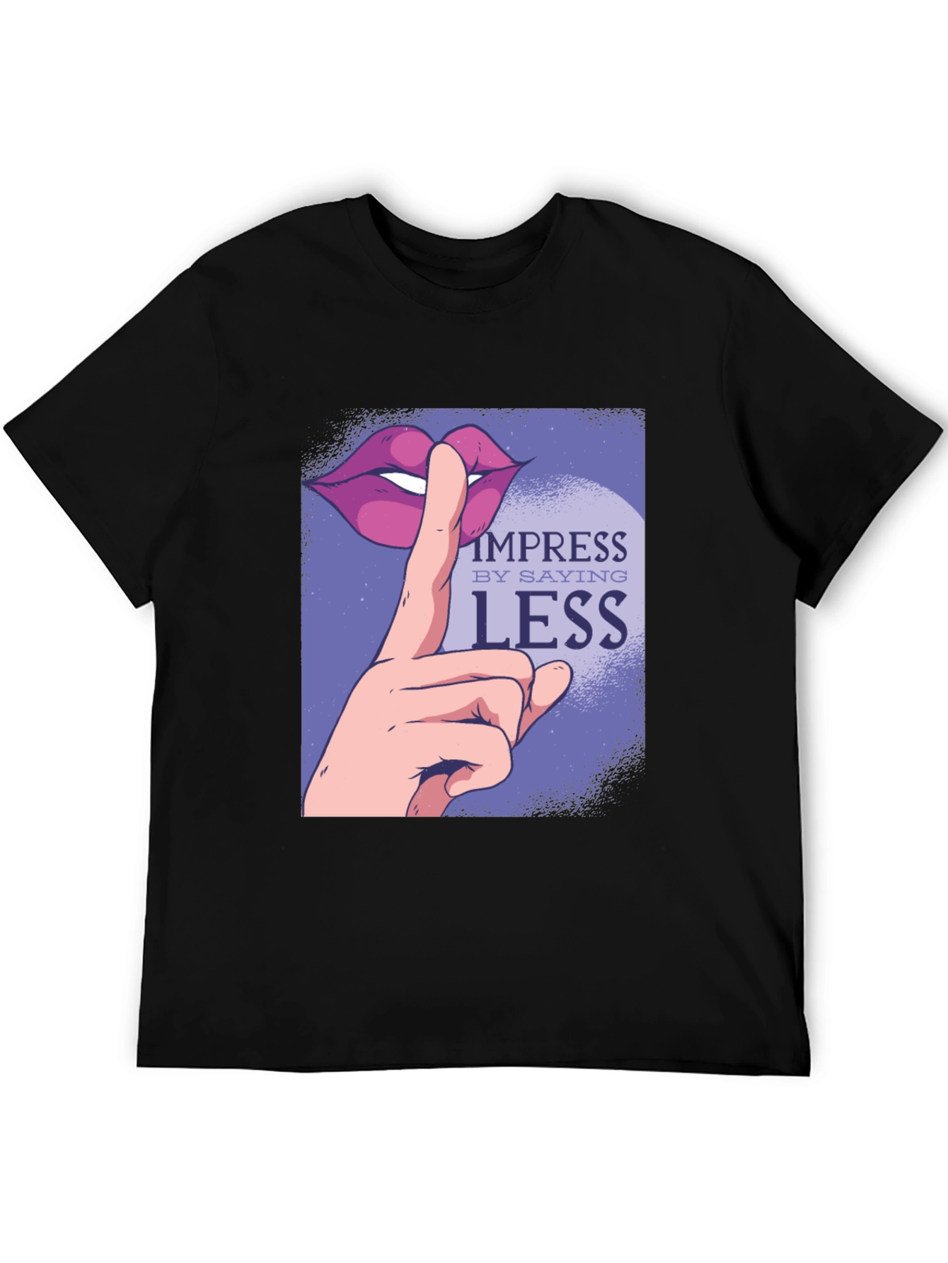 Black Impress By Saying Less Graphic Tee - Black view 5