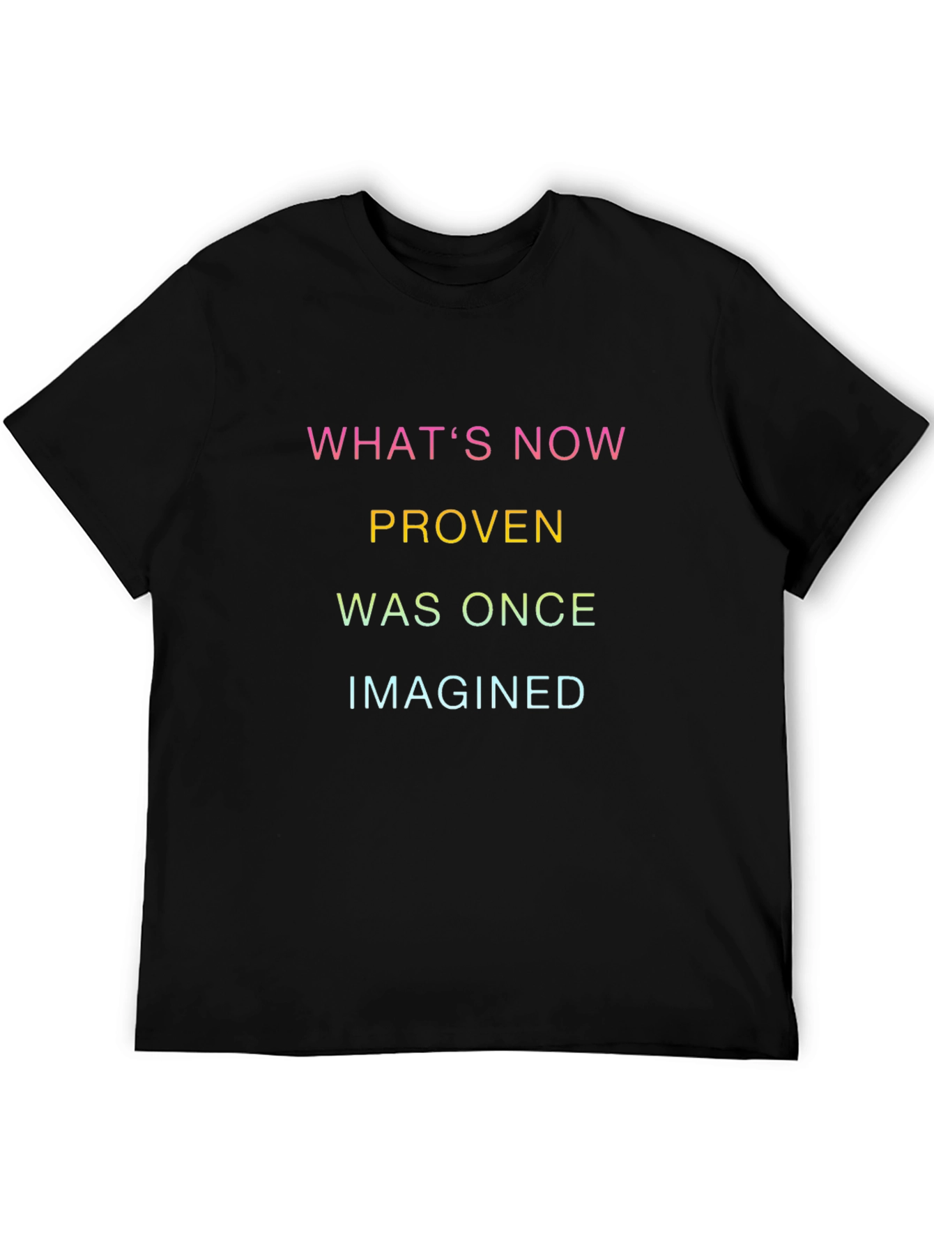 Black Inspirational Graphic Tee: "What's Now Proven" view 5